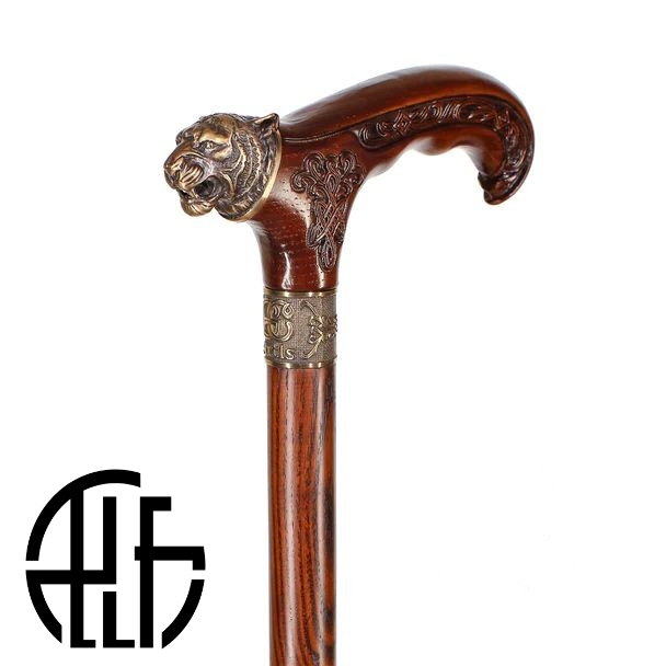 Tiger Walking Stick Cane wood