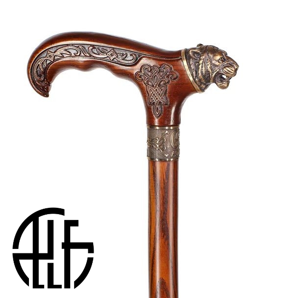Tiger Walking Stick Cane wood