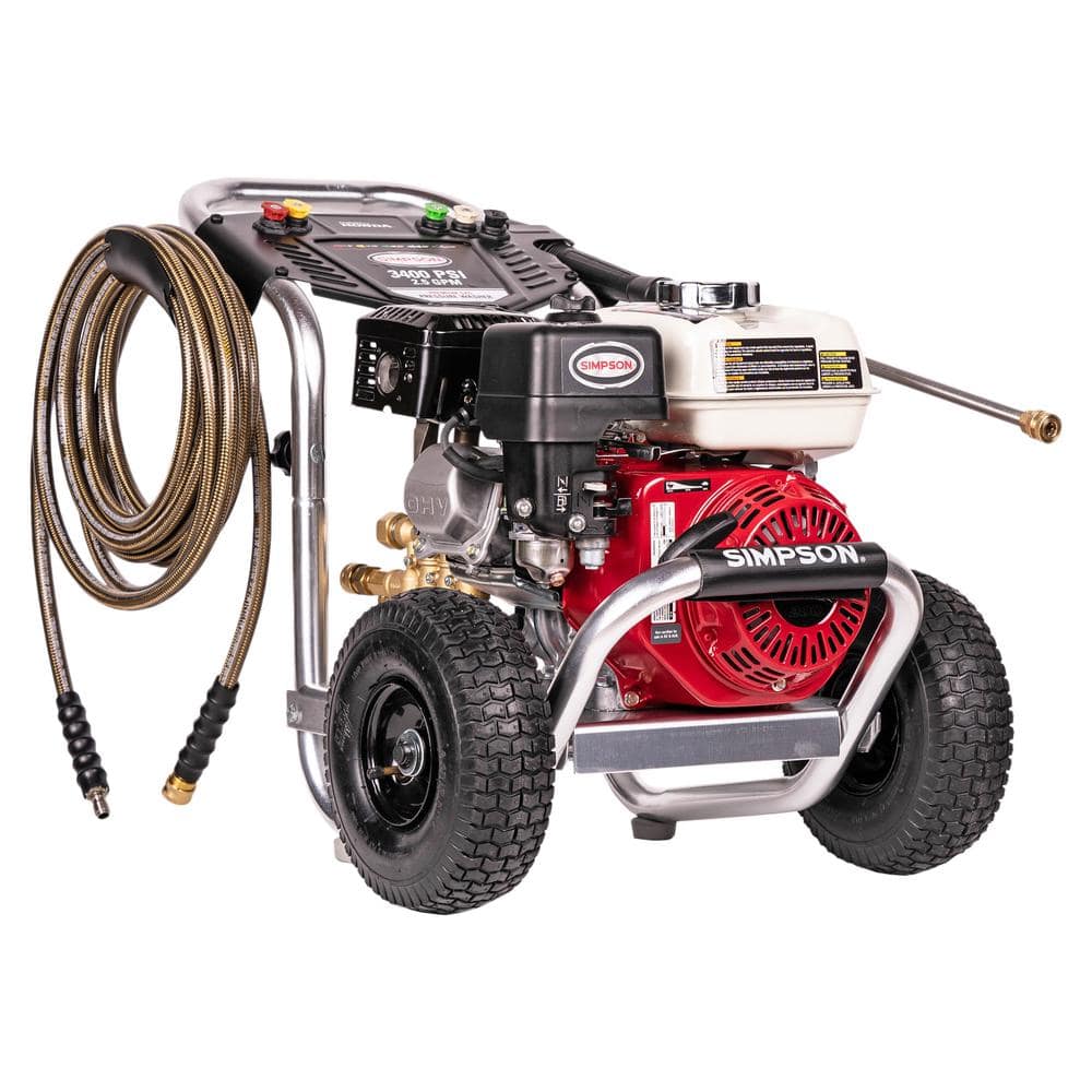 Aluminum 3400 PSI 2.5 GPM Gas Cold Water Pressure Washer with HONDA GX200 Engine