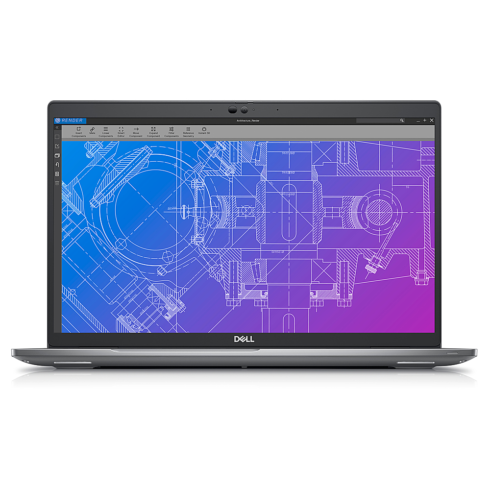 Dell - Precision 3000 15.6" Laptop - Intel Core i5 - Memory - NVIDIA T550 - 256 GB SSD - Titan Gray