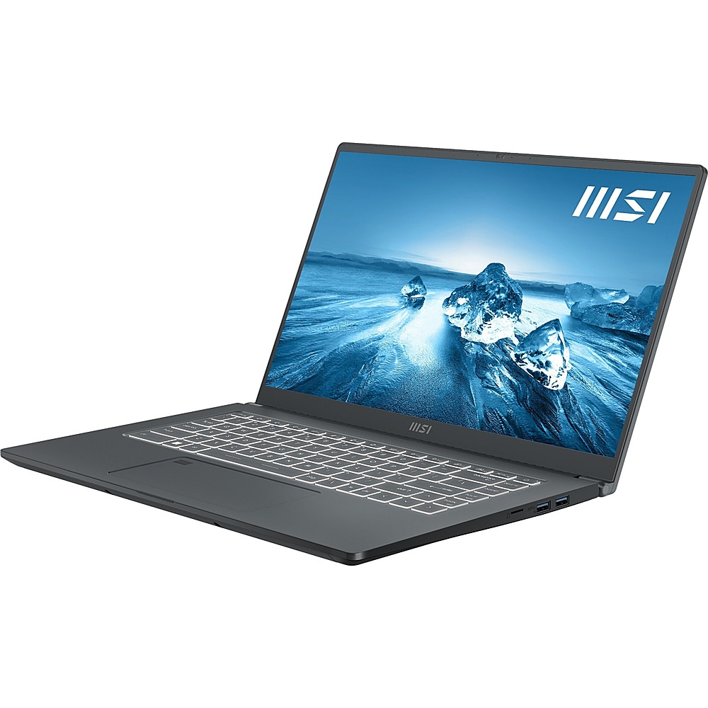 MSI - Prestige 15 15.6" Laptop - Intel Core i5 - 16 GB Memory - NVIDIA GeForce GTX 1650 - 512 GB SSD - Carbon Gray