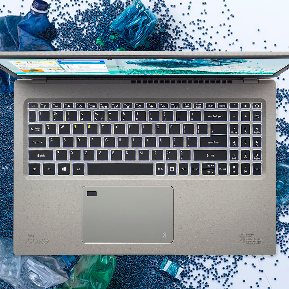 Acer - Aspire Vero - Green PC Laptop - 15.6” Full HD - 12th Gen Intel Core i5-1235U - 8GB DDR4 - 512GB Gen 4 SSD - Gray