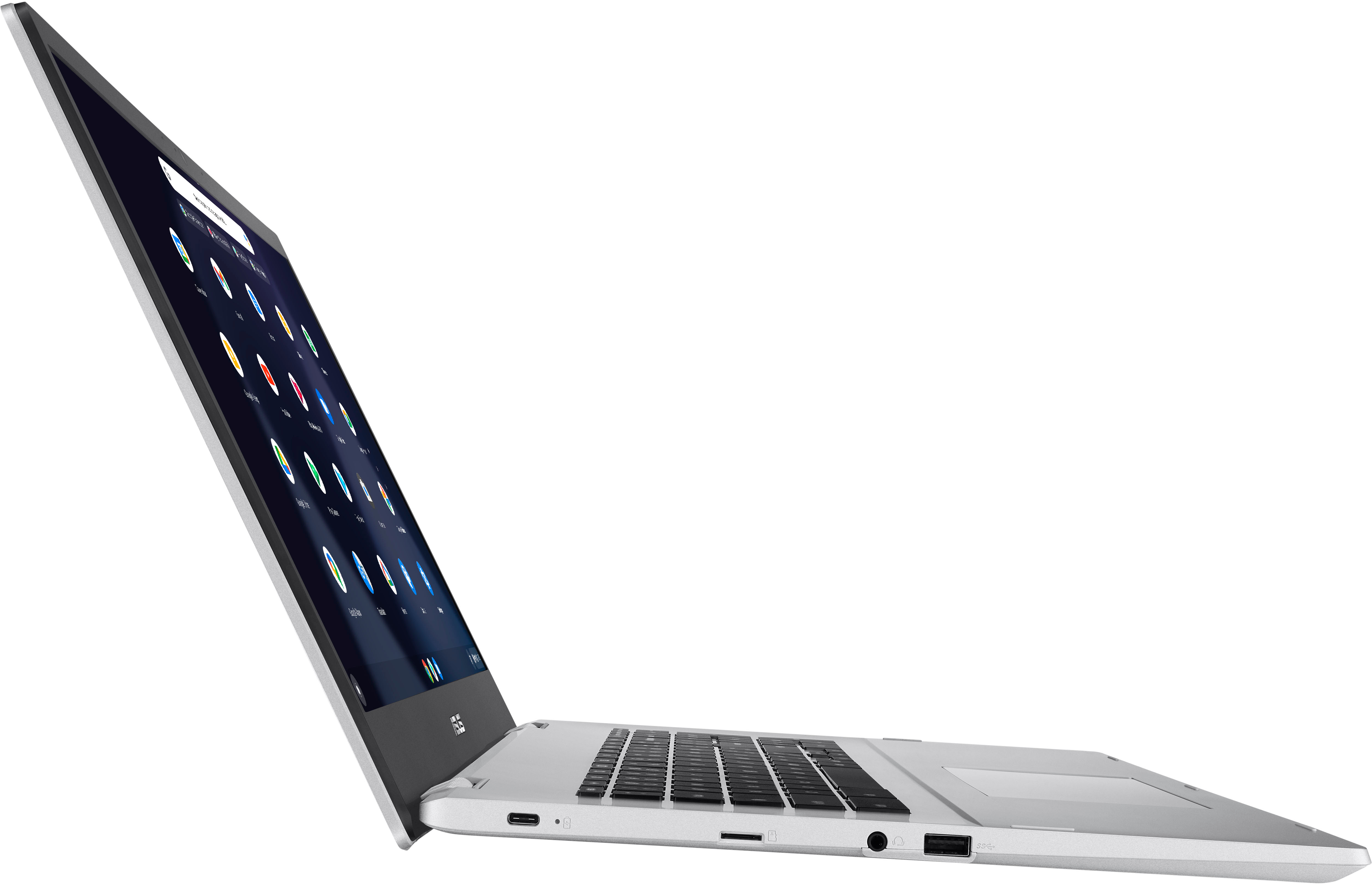 ASUS - 17.3" Chromebook - Intel Celeron N4500 - 4GB Memory - 64GB eMMC - Transparent Silver