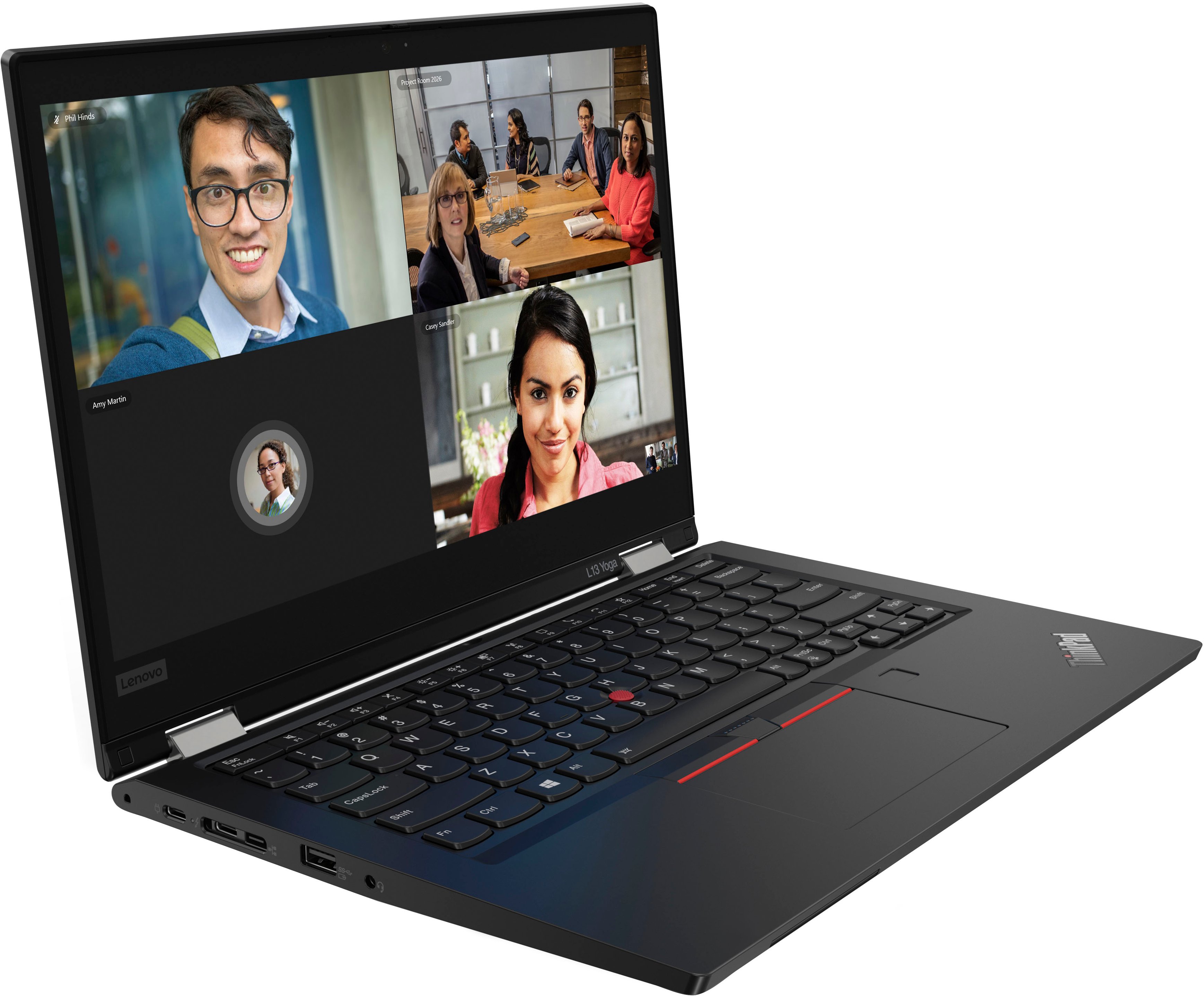 Lenovo - ThinkPad L13 Yoga Gen 2 2-in-1 13.3" FHD (1920 x 1080) Touch Laptop - Ryzen 5 Pro 5650U - 8GB Memory - 512GB SSD - Black
