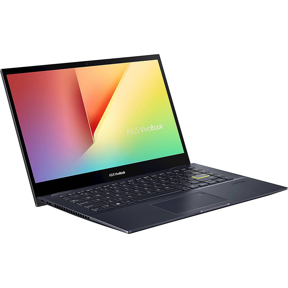 ASUS - VivoBook Flip 14 14" Touch-Screen Laptop - AMD Ryzen 5 - 8GB Memory - 512GB Solid State Drive - Bespoke Black