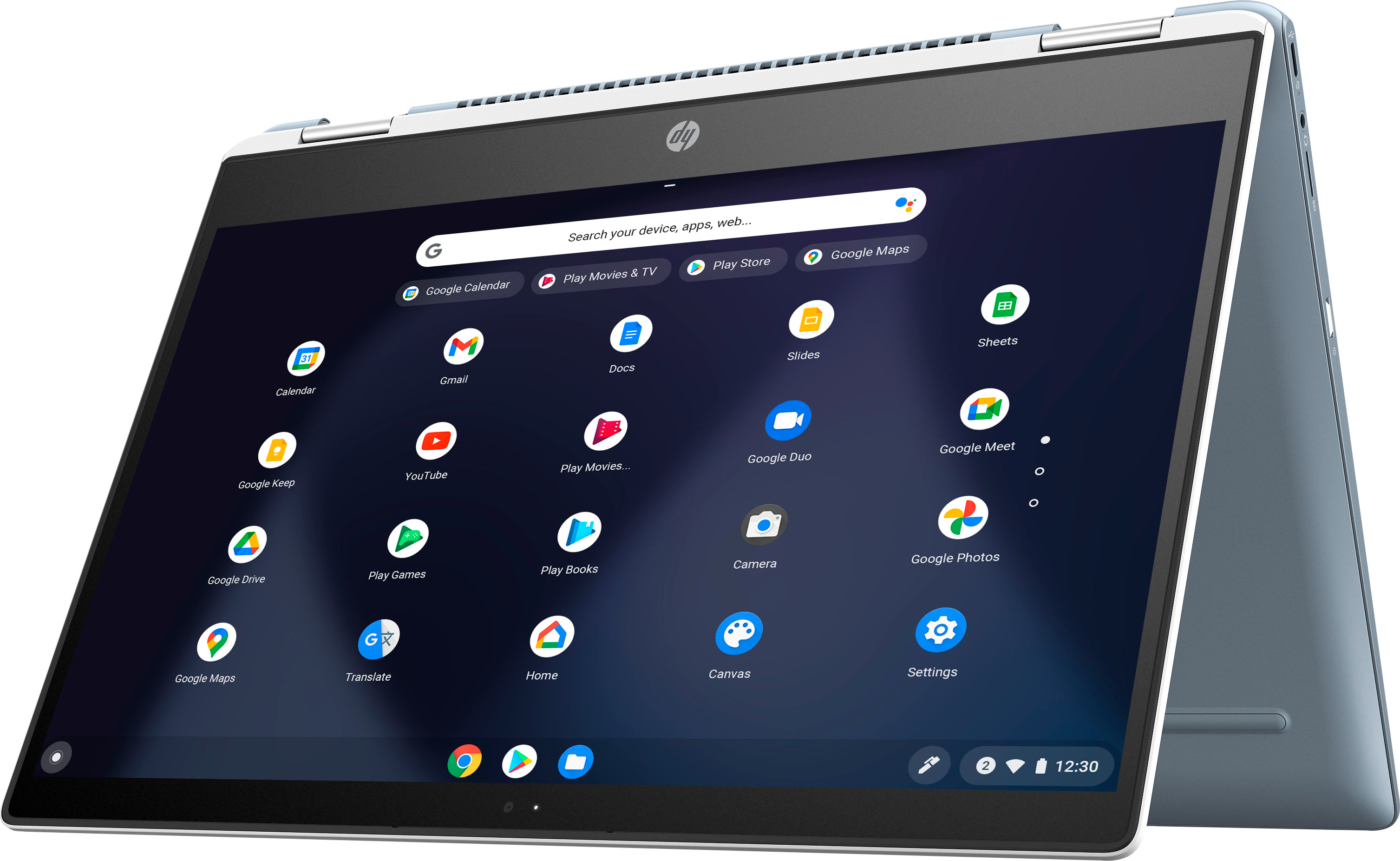 HP - 2-in-1 14" Touch-Screen Chromebook - Intel Celeron - 4GB Memory - 64GB eMMC - Natural Silver