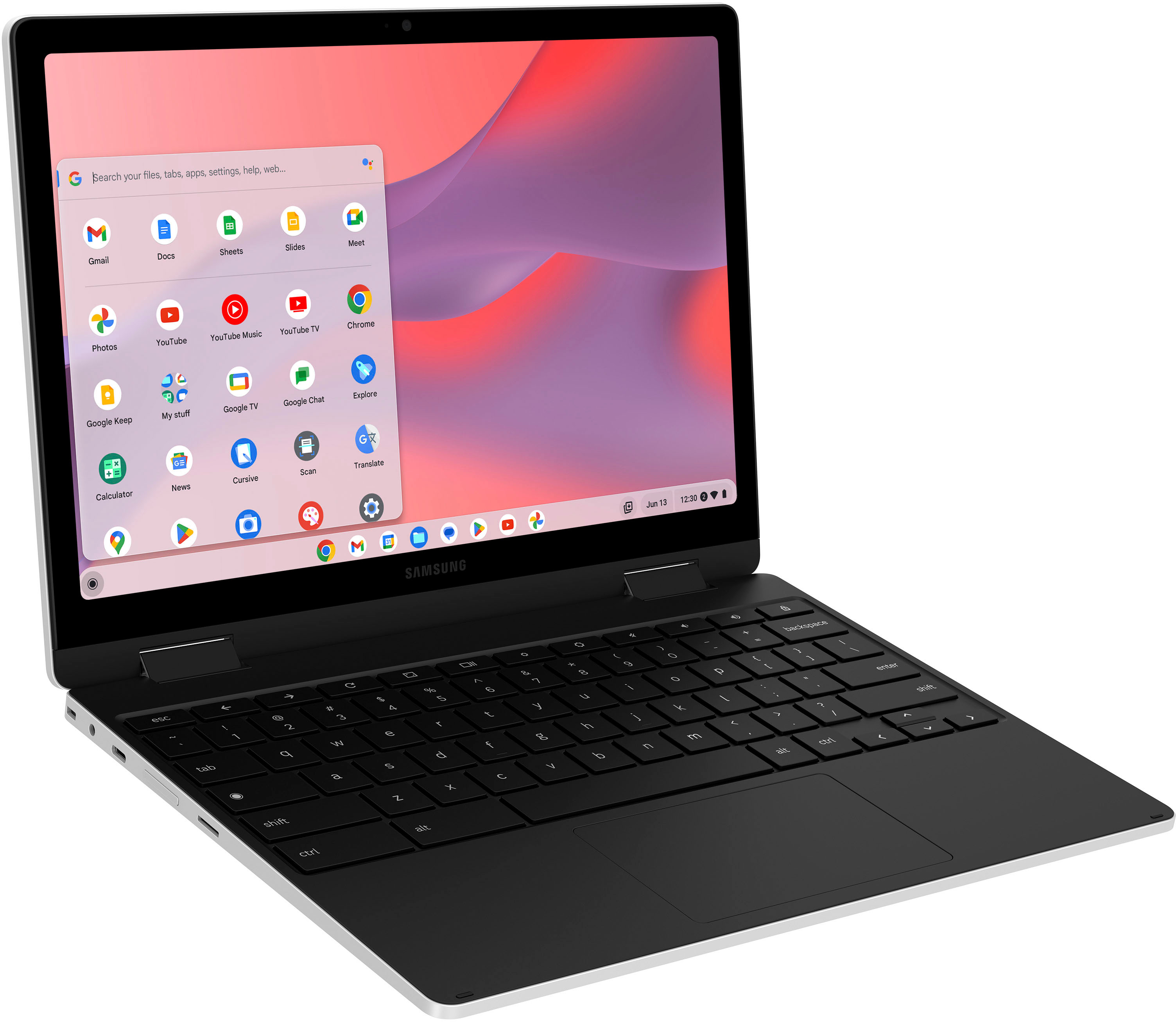 Samsung - Galaxy Chromebook 2 360 12.4" LED 2-in-1 Touch Screen Laptop - Intel Celeron- 4GB Memory -Intel UHD Graphics- 128GB - Silver