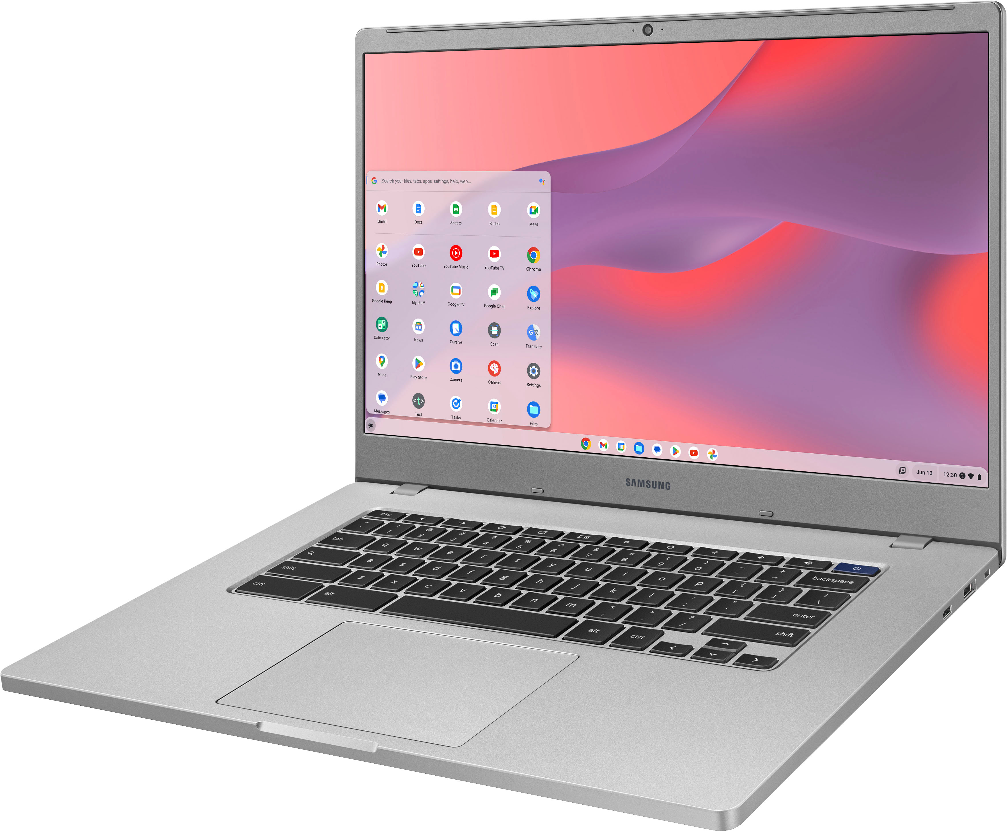 Samsung - 15.6" Chromebook - Intel Celeron - 4GB Memory - 128GB eMMC Flash Memory - Platinum Titan