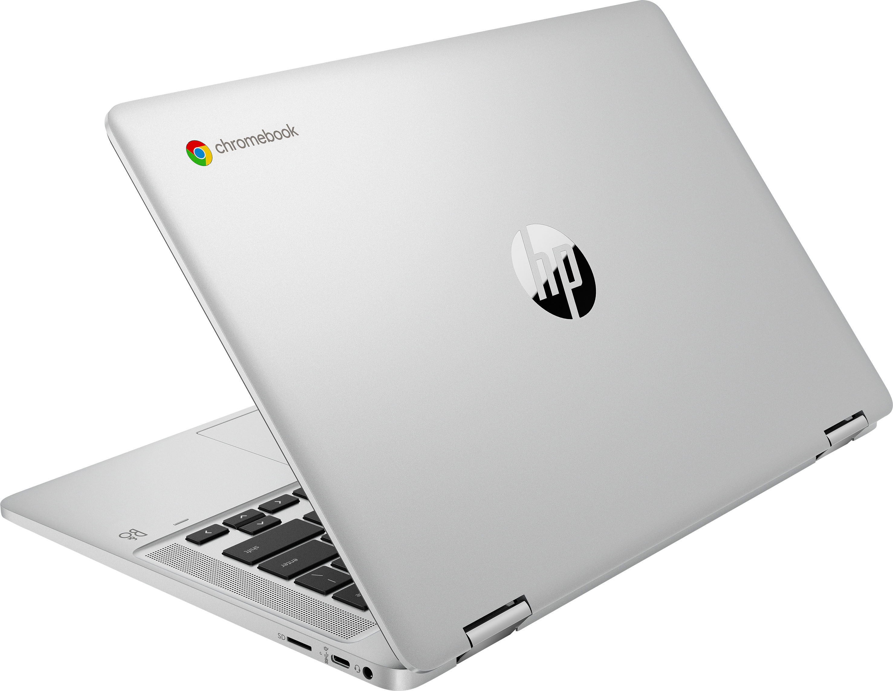 HP - 2-in-1 14" Touch-Screen Chromebook - Intel Celeron - 4GB Memory - 64GB eMMC - Natural Silver