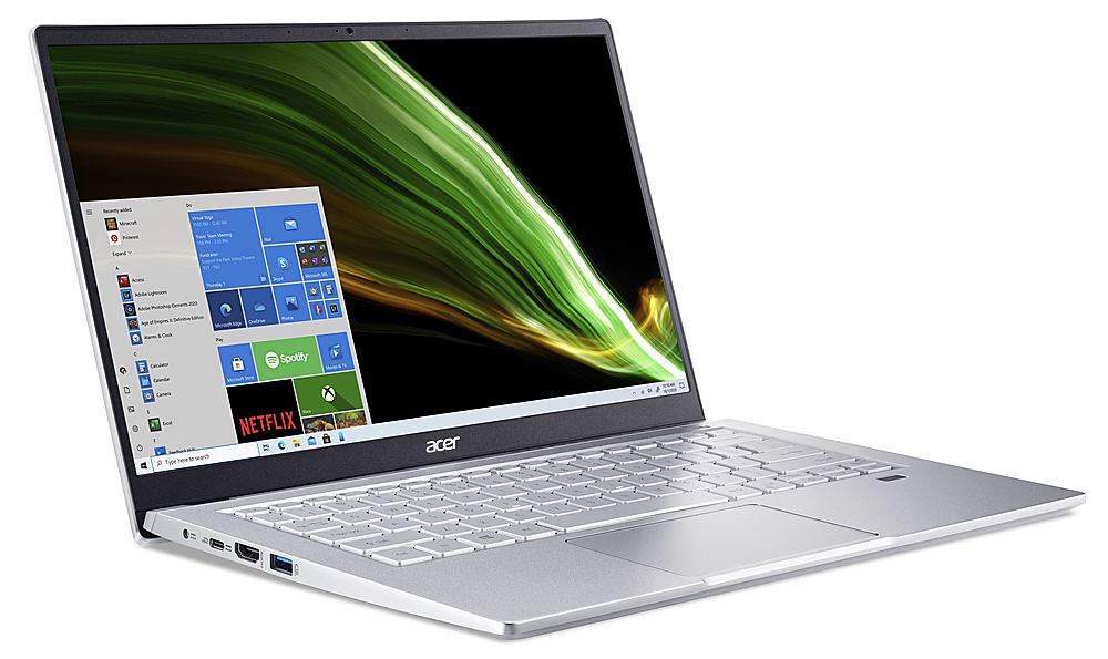 Acer - Swift 3-14" FHD IPS Laptop, AMD Ryzen 7 5700U Octa-16GB LPDDR4X-512GB PCIe SSD-, Wi-Fi 6 802.11ax- Windows 11 Home