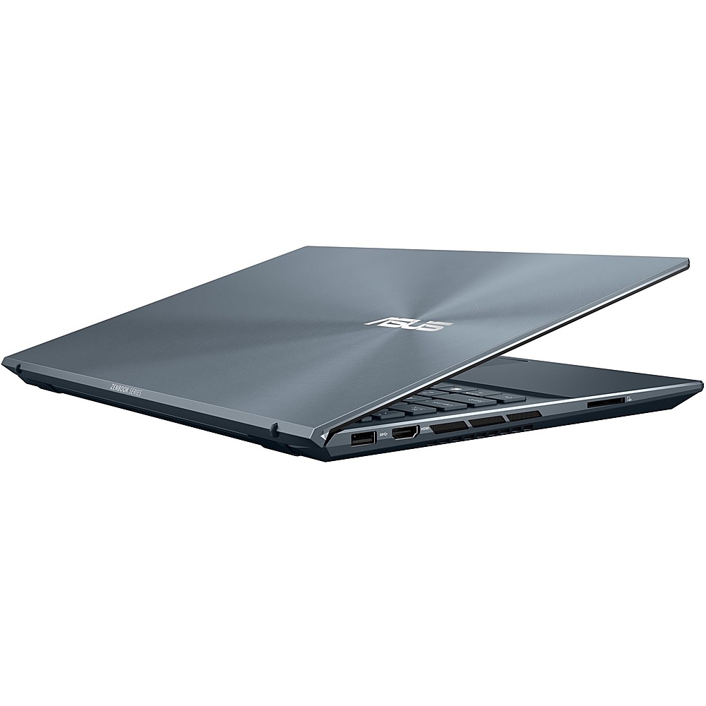 ASUS - ZenBook Pro 15.6" Touch-Screen Laptop - AMD Ryzen 9 - 16 GB Memory - NVIDIA GeForce RTX 3050 Ti - Pine Gray
