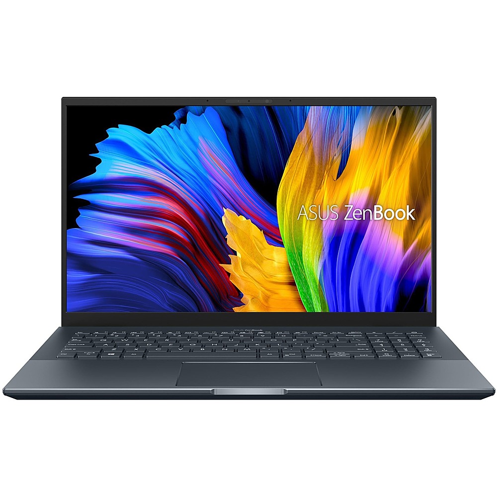 ASUS - ZenBook Pro 15.6" Touch-Screen Laptop - AMD Ryzen 9 - 16 GB Memory - NVIDIA GeForce RTX 3050 Ti - Pine Gray