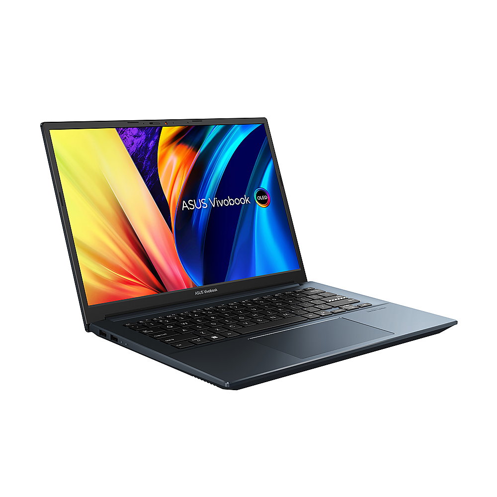ASUS - Vivobook Pro 14" Laptop - AMD Ryzen 7 with 16GB Memory - NVIDIA GeForce RTX 3050 - 1TB SSD - Quiet Blue