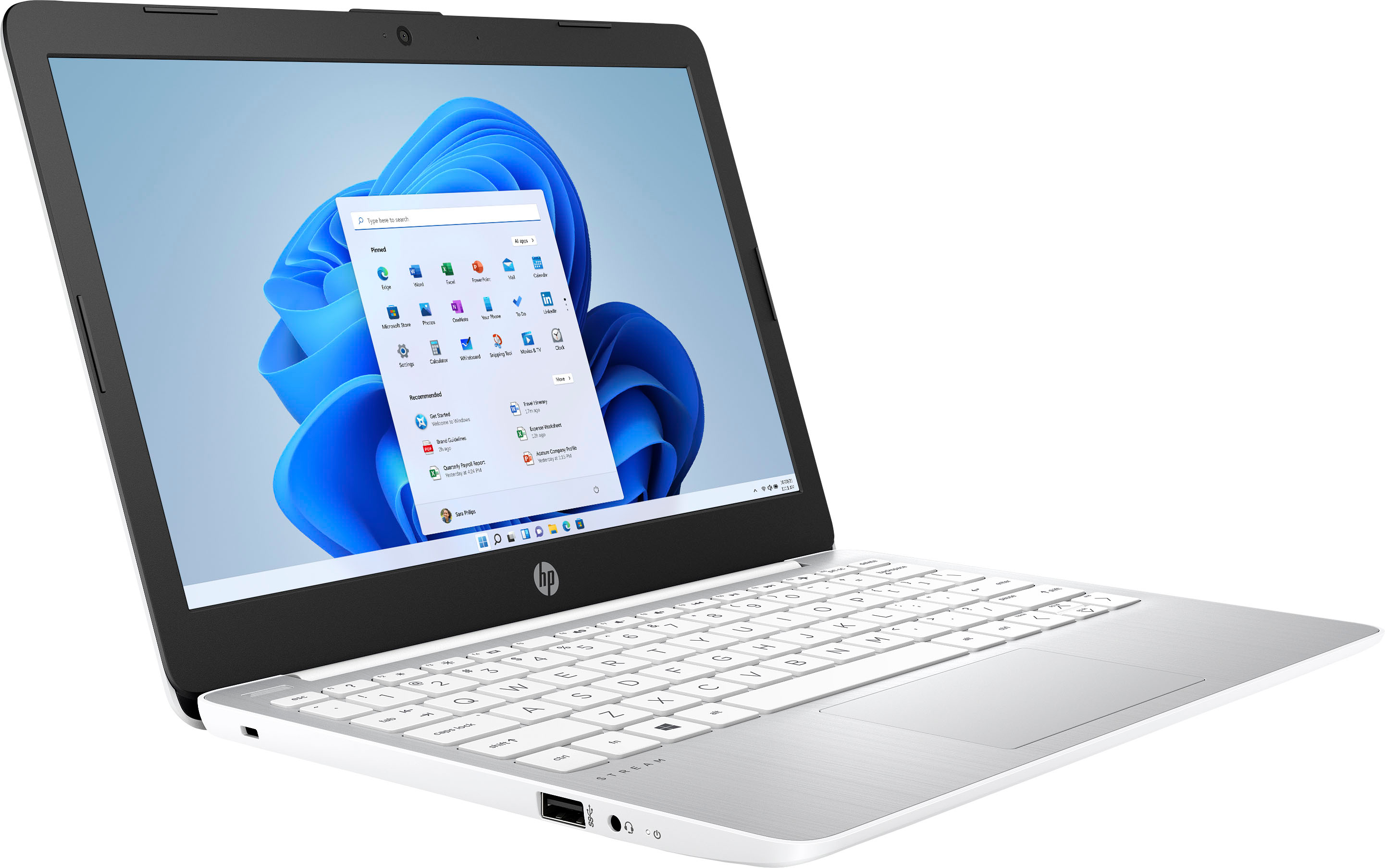 HP - Stream 11.6" Laptop - Intel Celeron - 4GB Memory - 64GB eMMC - Diamond White