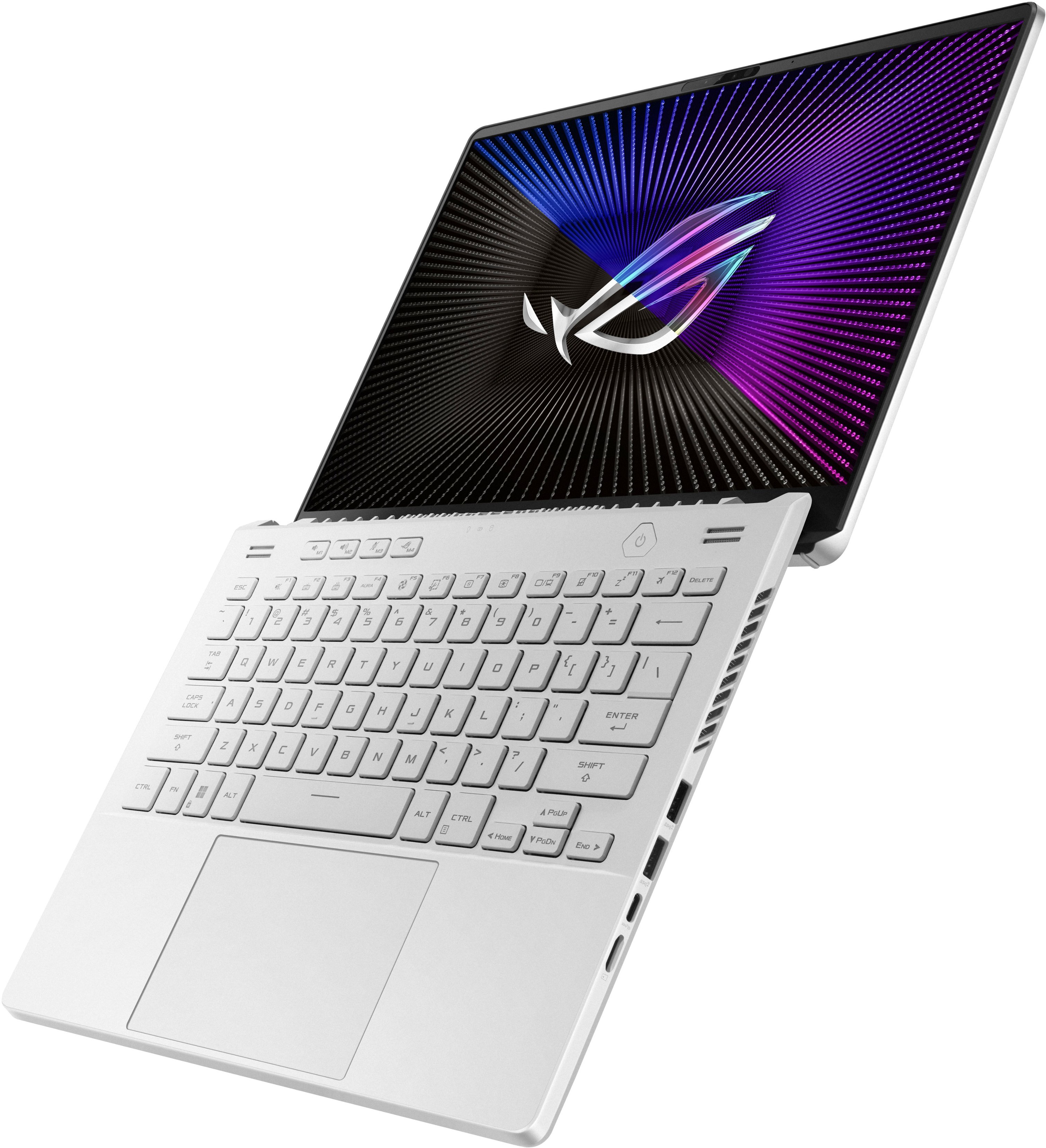 ASUS - ROG 14” 165Hz Gaming Laptop QHD-AMD Ryzen 7 7735HS with 16GB DDR5 Memory – NVIDIA RTX 4050 6G GDDR6 – 512GB PCIe 4.0 SSD - Moonlight White