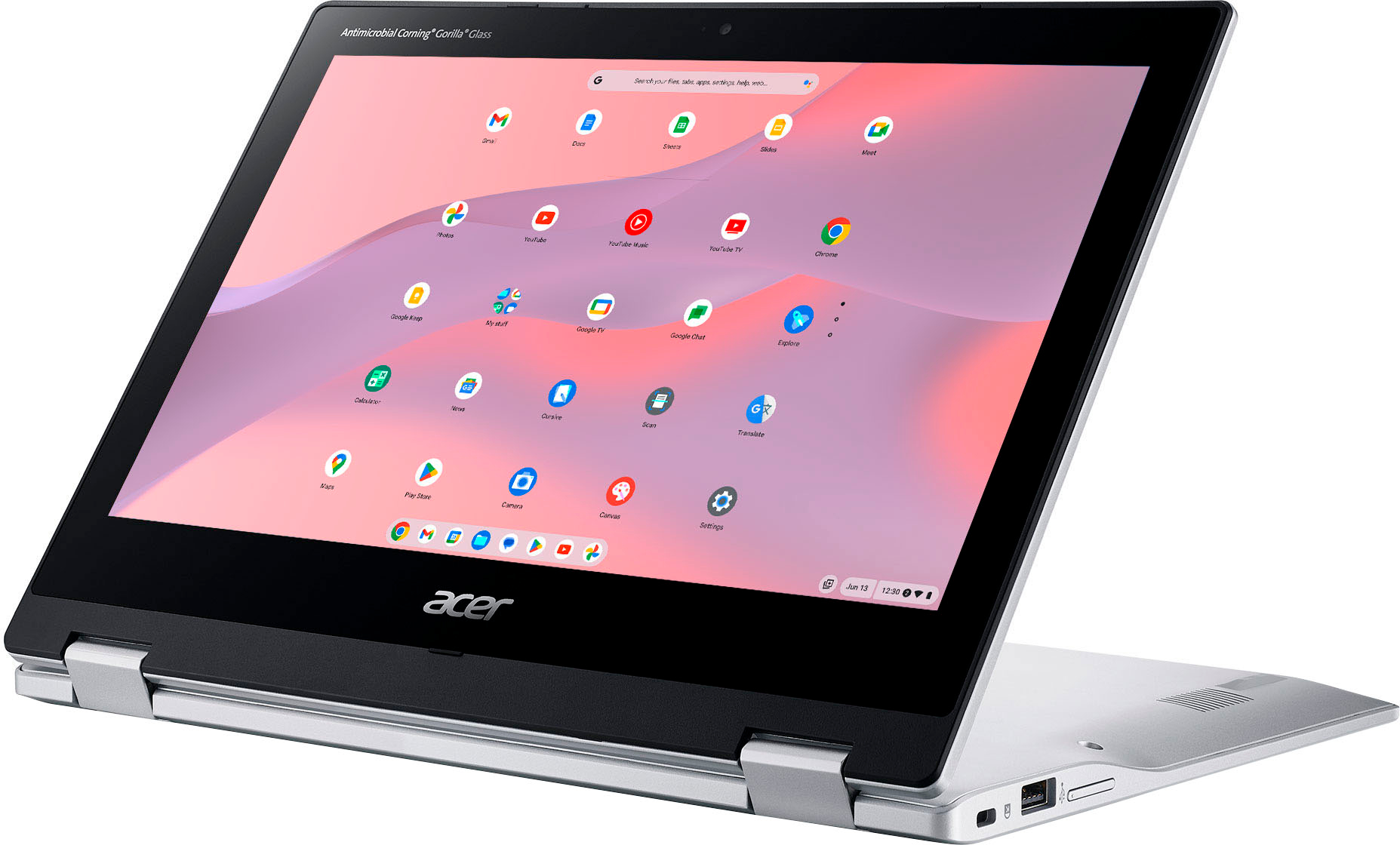 Acer - Chromebook Spin 311 – 11.6" 2-in-1 Touch Screen Laptop - MediaTek Kompanio 500 MT8183C – 4GB LPDDR4X – 64GB eMMC - Pure Silver