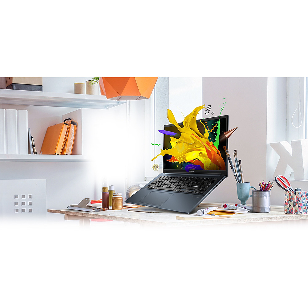 ASUS - VivoBook Pro 15 M6500 15.6" Laptop - AMD Ryzen 5 - Memory - NVIDIA GeForce GTX 1650 - 512 GB SSD - Quiet Blue