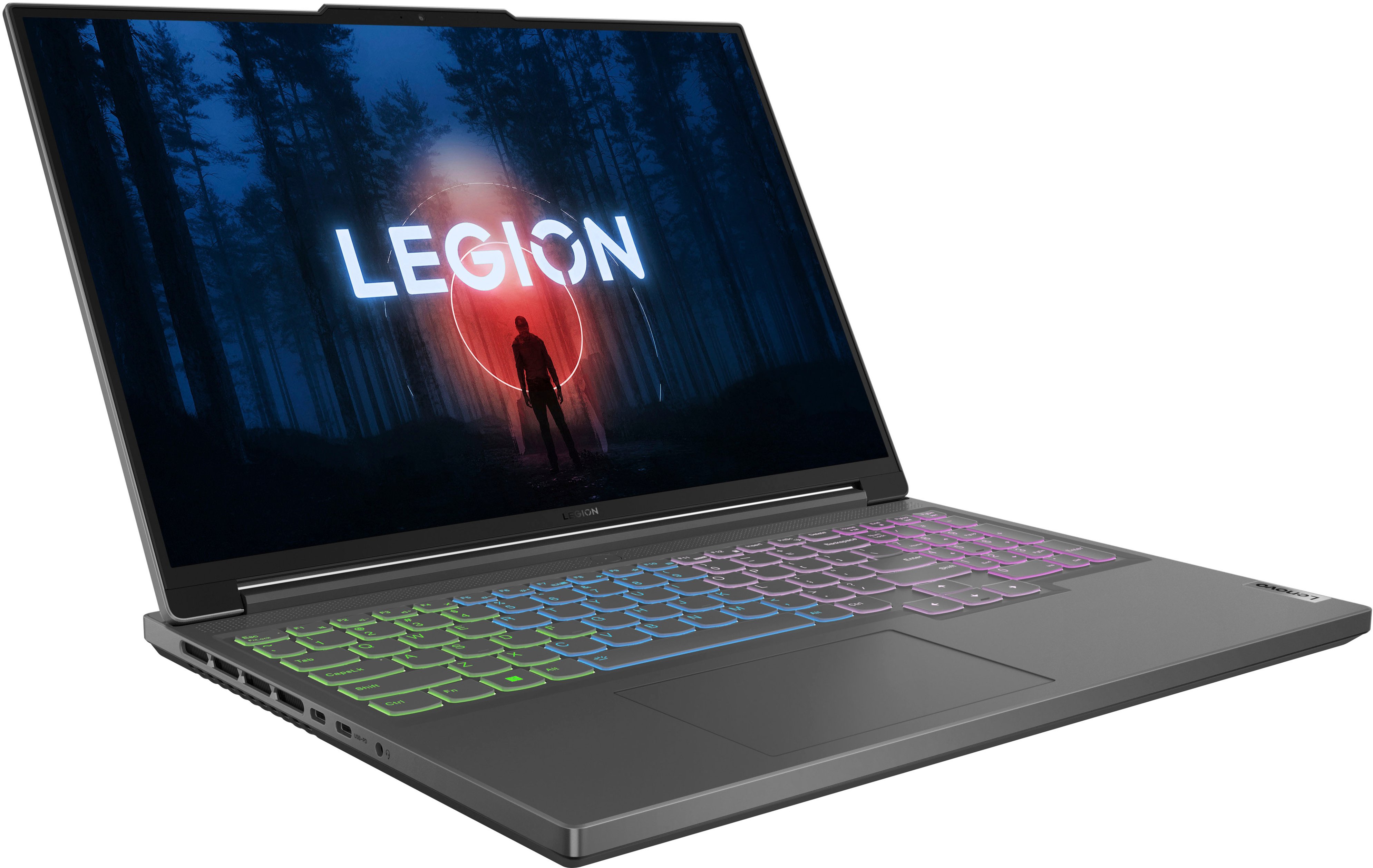 Lenovo - Legion Slim 5 16" Gaming Laptop 1920 x 1200- Ryzen 5 7640HS with 16GB Memory - NVIDIA GeForce RTX 4060 - 512GB Storage - Storm Grey