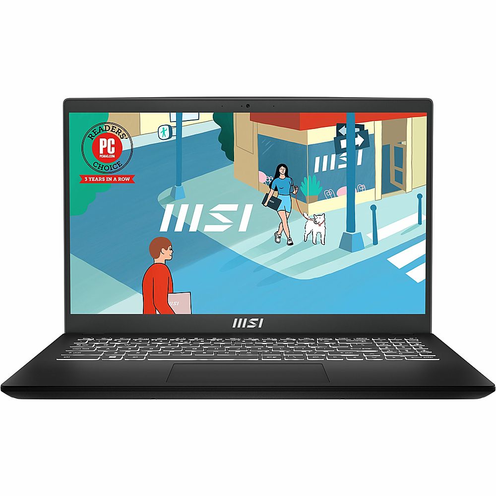 MSI - Modern 15 B12M 14" Laptop - Intel Core i3 with 8GB Memory - 512 GB SSD - Classic Black