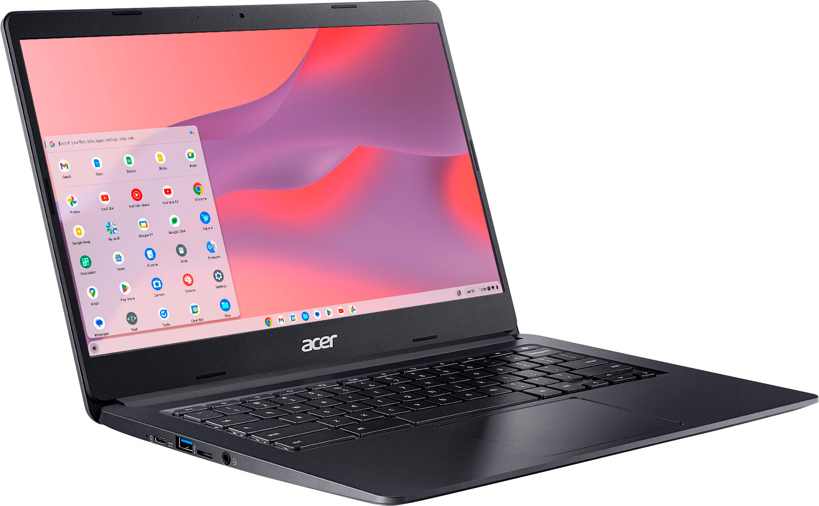 Acer - Chromebook 314 Laptop-14" Full HD Touch IPS - 4GB LPDDR4-64GB eMMC- Wi-Fi 5 - Charcoal Black