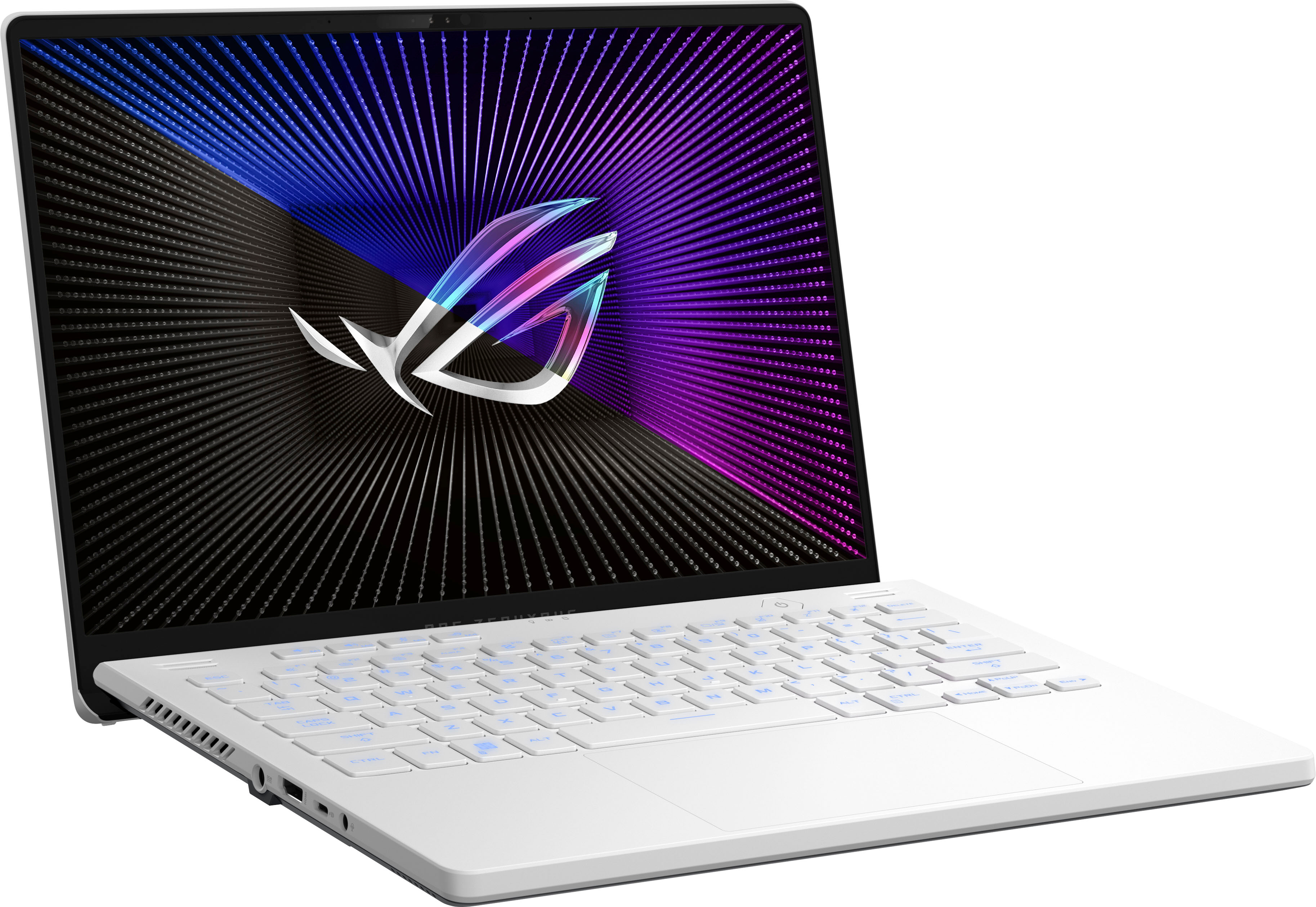 ASUS - ROG 14” 165Hz Gaming Laptop QHD-AMD Ryzen 7 7735HS with 16GB DDR5 Memory – NVIDIA RTX 4050 6G GDDR6 – 512GB PCIe 4.0 SSD - Moonlight White