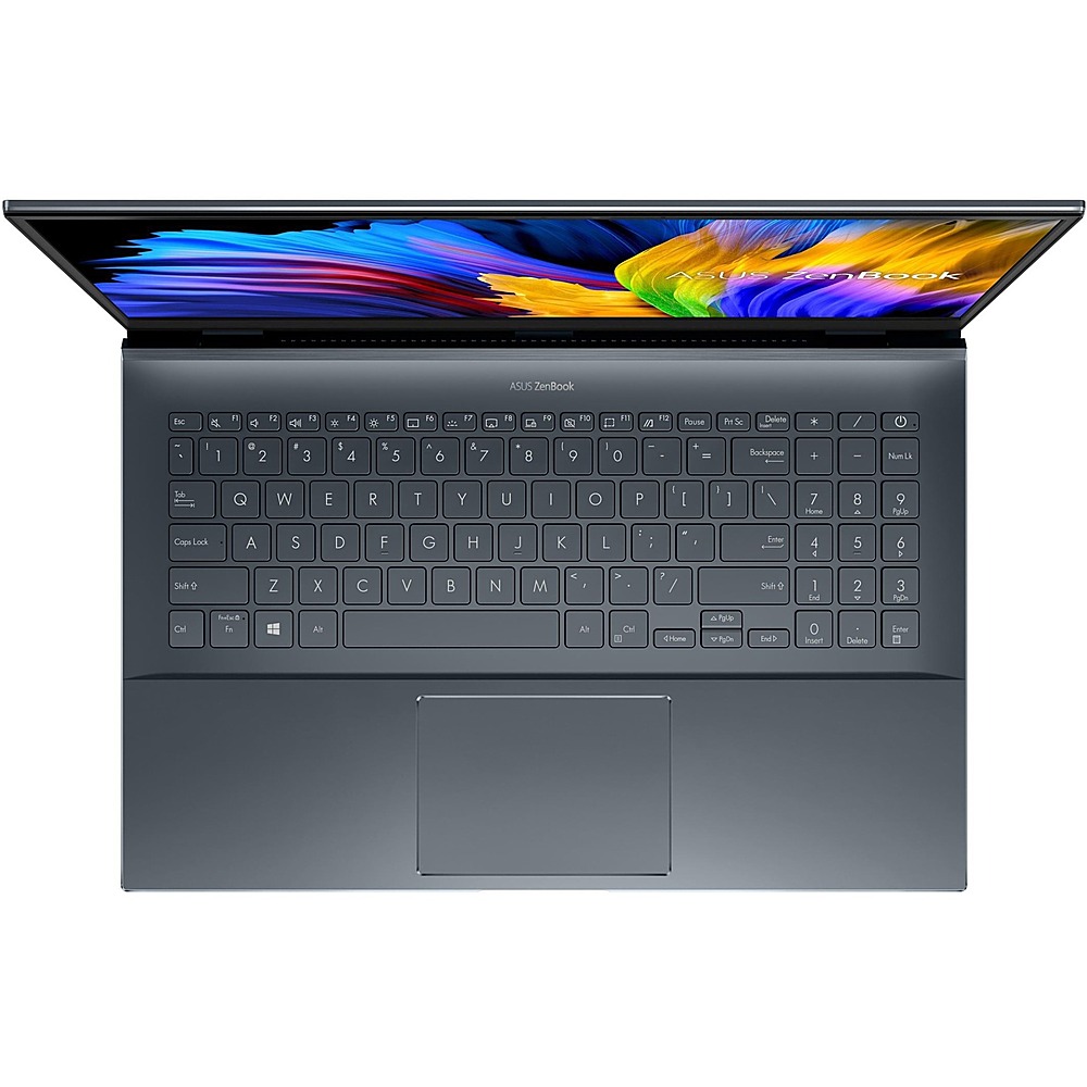 ASUS - ZenBook Pro 15.6" Touch-Screen Laptop - AMD Ryzen 9 - 16 GB Memory - NVIDIA GeForce RTX 3050 Ti - Pine Gray