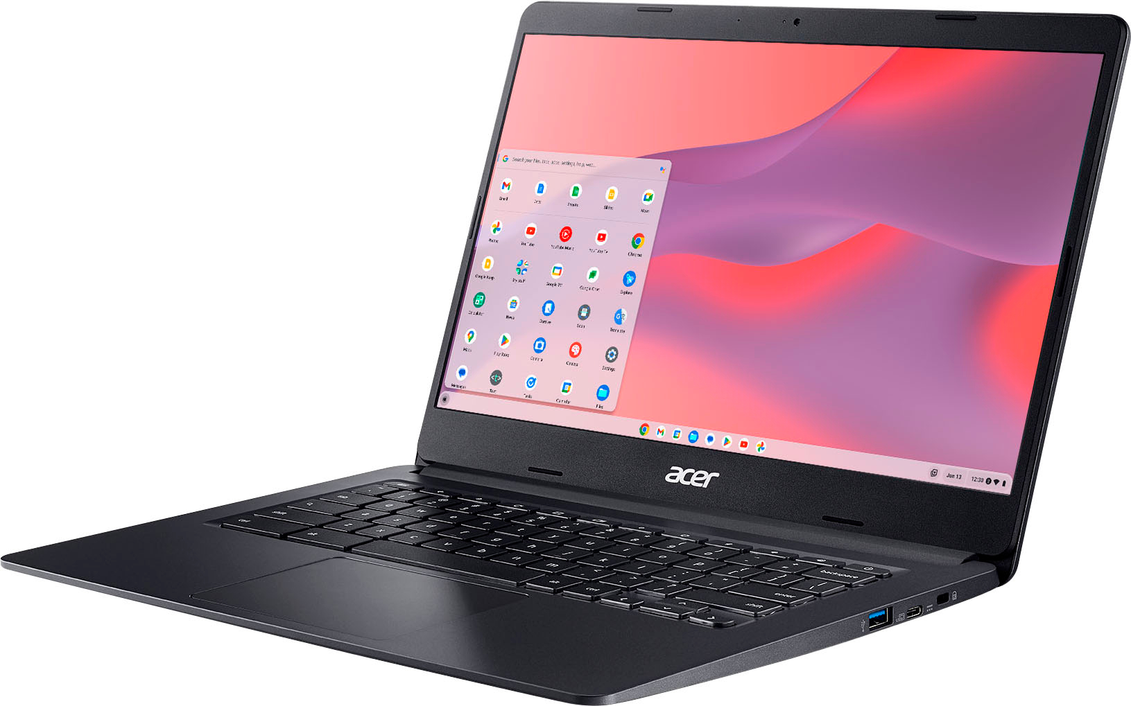 Acer - Chromebook 314 Laptop-14" Full HD Touch IPS - 4GB LPDDR4-64GB eMMC- Wi-Fi 5 - Charcoal Black