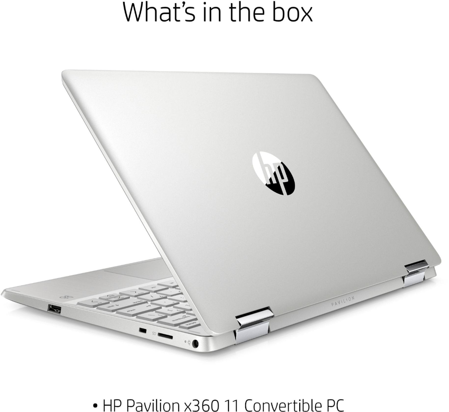 HP - Pavilion x360 2-in-1  11.6"  Touch-Screen Laptop - Intel Pentium Silver - 4GB Memory - 128 SSD - Natural Silver