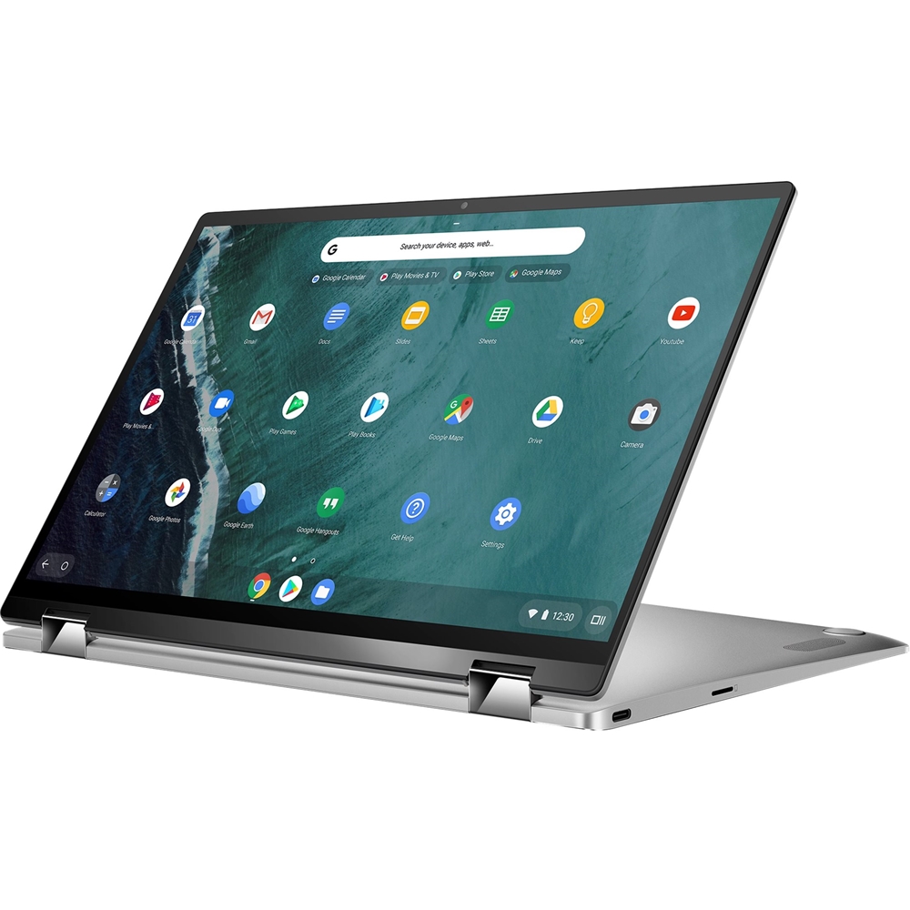 ASUS - Flip C434TA 2-in-1 14" Touch-Screen Chromebook - Intel Core m3 - 4GB Memory - 64GB eMMC Flash Memory - Spangle Silver