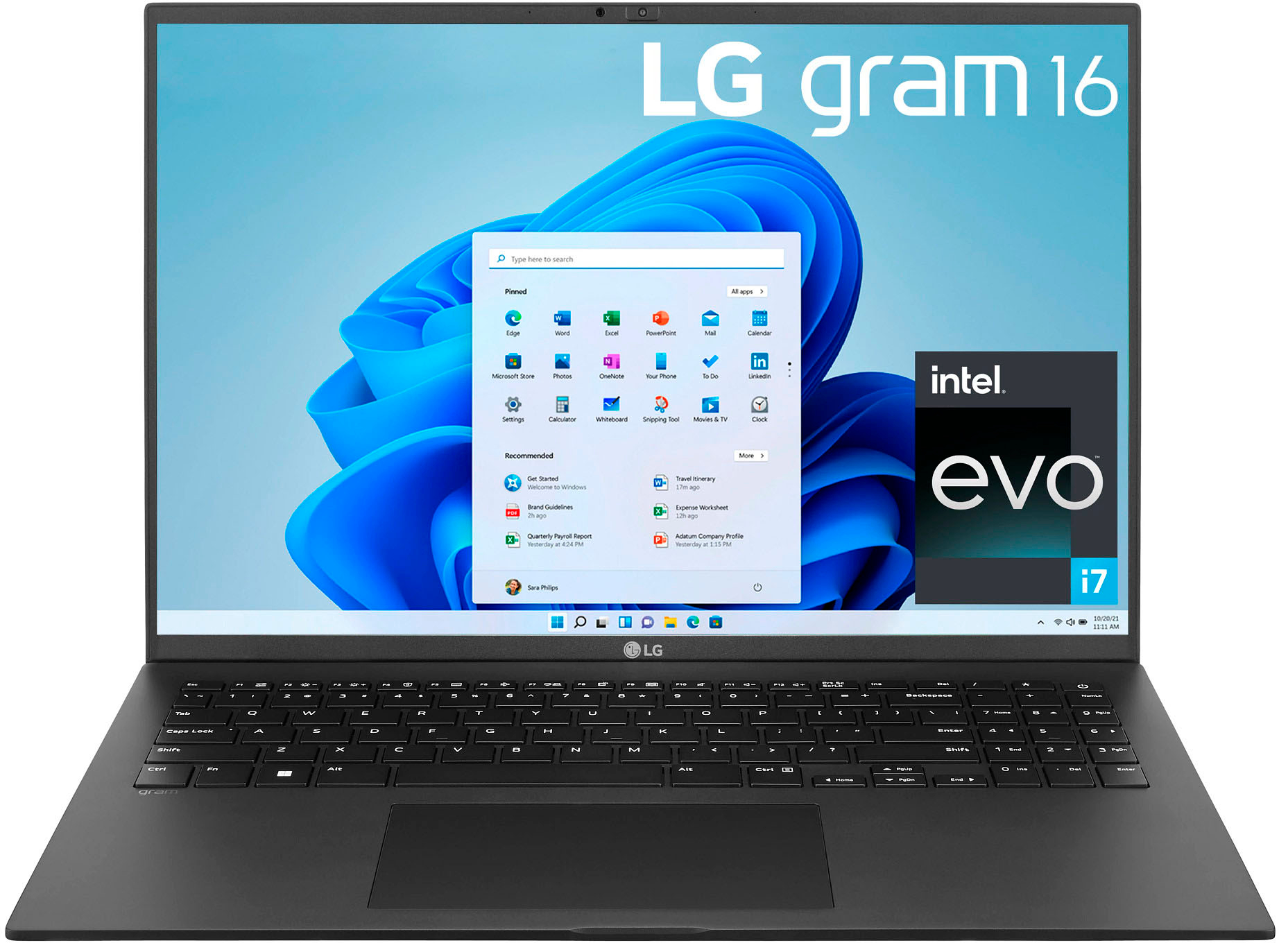 LG - gram 16” Ultra lightweight Laptop - Intel Evo Platform 12th Gen Intel Core i7 - 16GB RAM - 1TB NVMe SSD