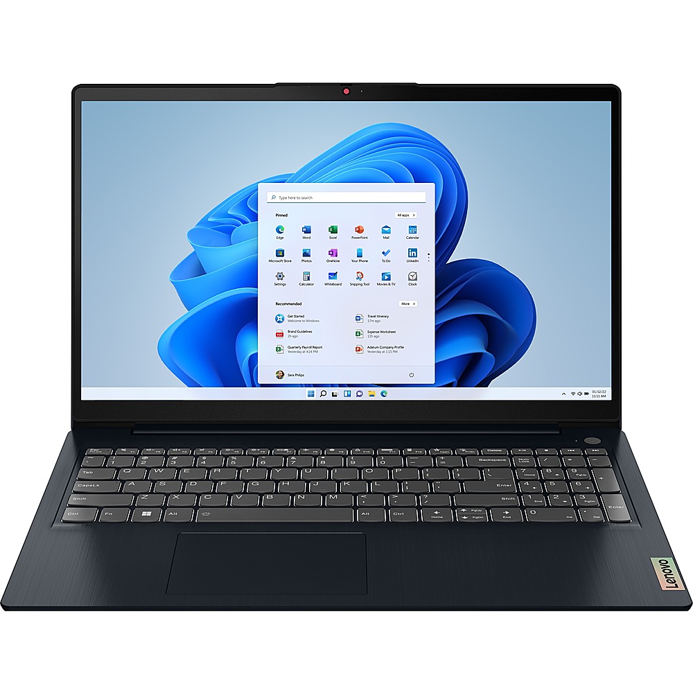 Lenovo - IdeaPad 3 15IAU7 15.6" Laptop - Intel Core i5 - Memory - 256 GB SSD - Abyss Blue