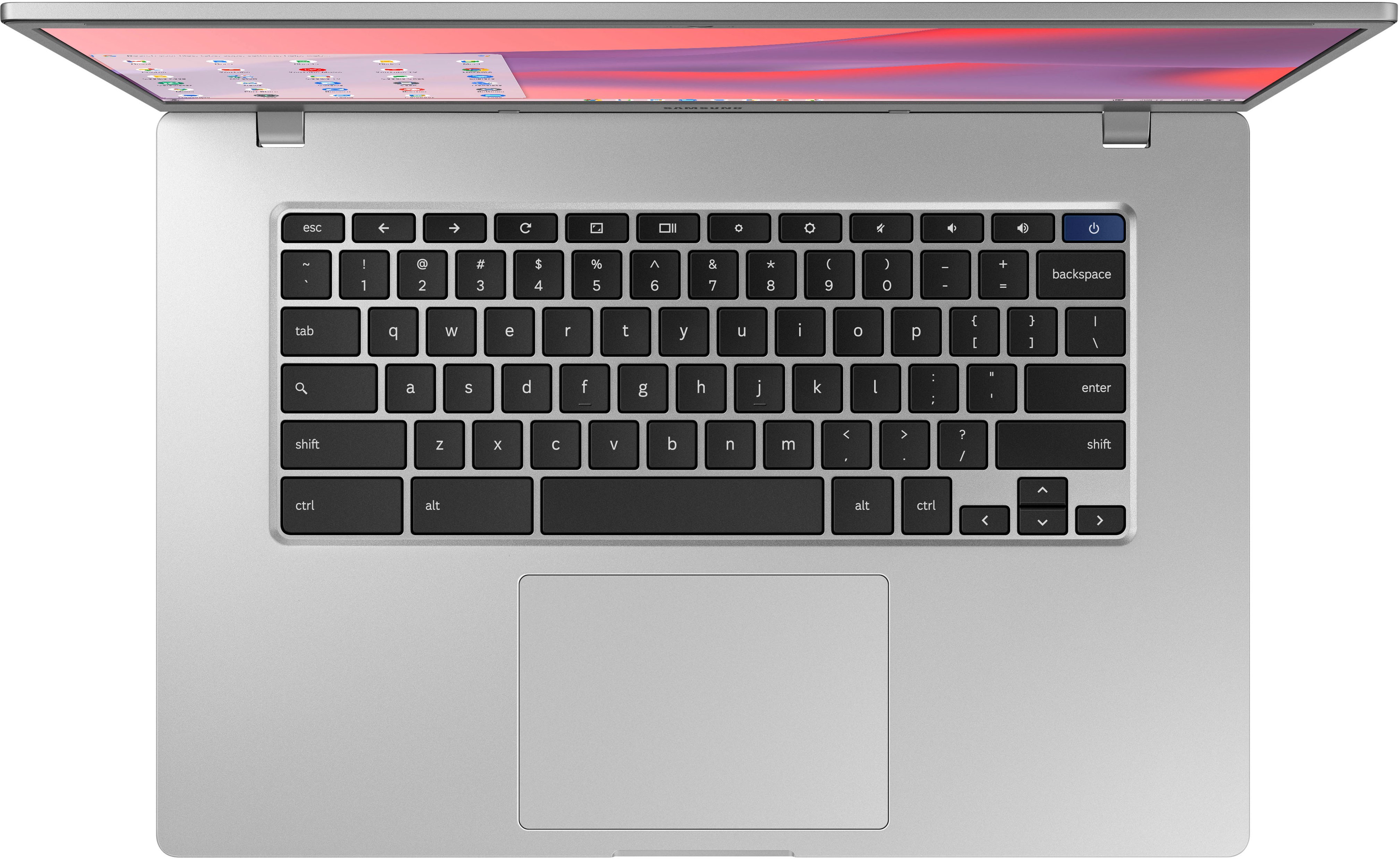 Samsung - 15.6" Chromebook - Intel Celeron - 4GB Memory - 64GB eMMC Flash Memory - Platinum Titan