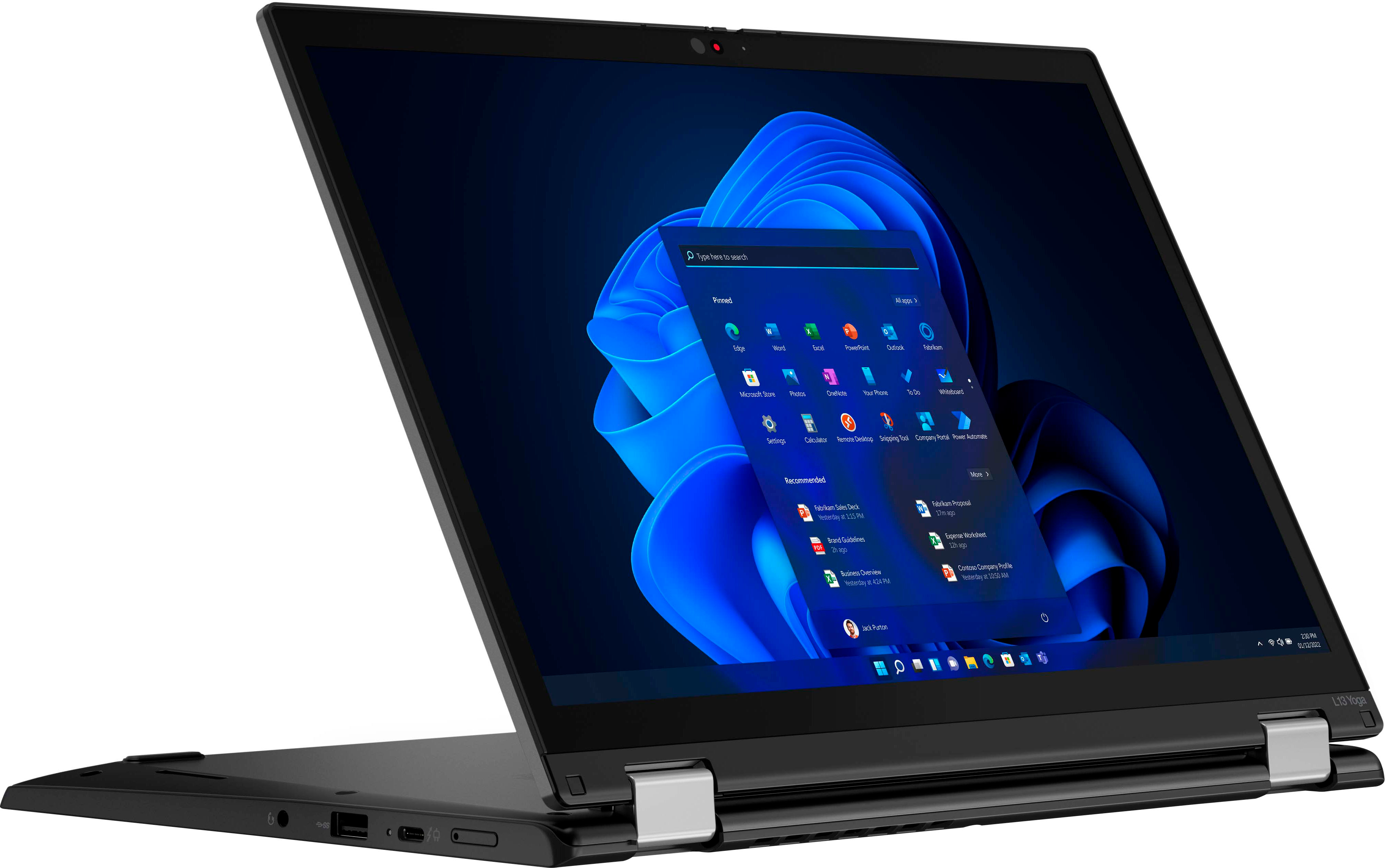 Lenovo - ThinkPad L13 Yoga 13.3" WUXGA (1920 x 1200) Touch 2-in-1 Laptop - Core i7-1255U - 16GB Memory - 512GB SSD - Black