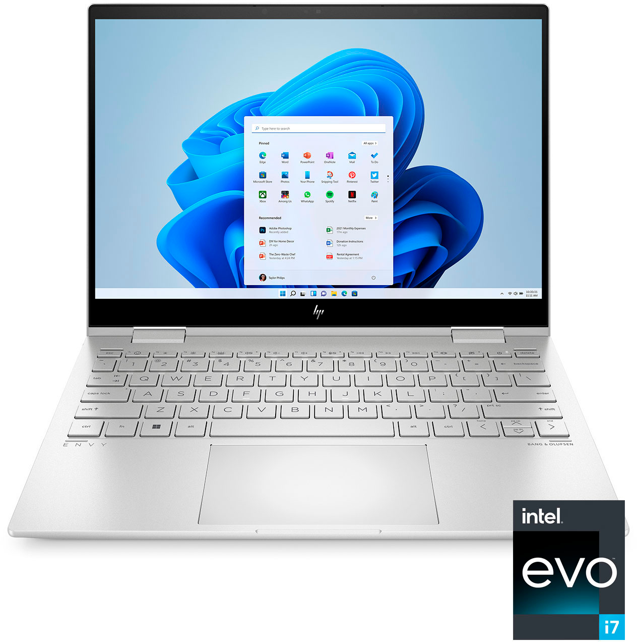 HP - ENVY 2-in-1 13.3" Touch-Screen Laptop - Intel Evo Platform - Core i7 - 8GB Memory - 512GB SSD - Natural Silver