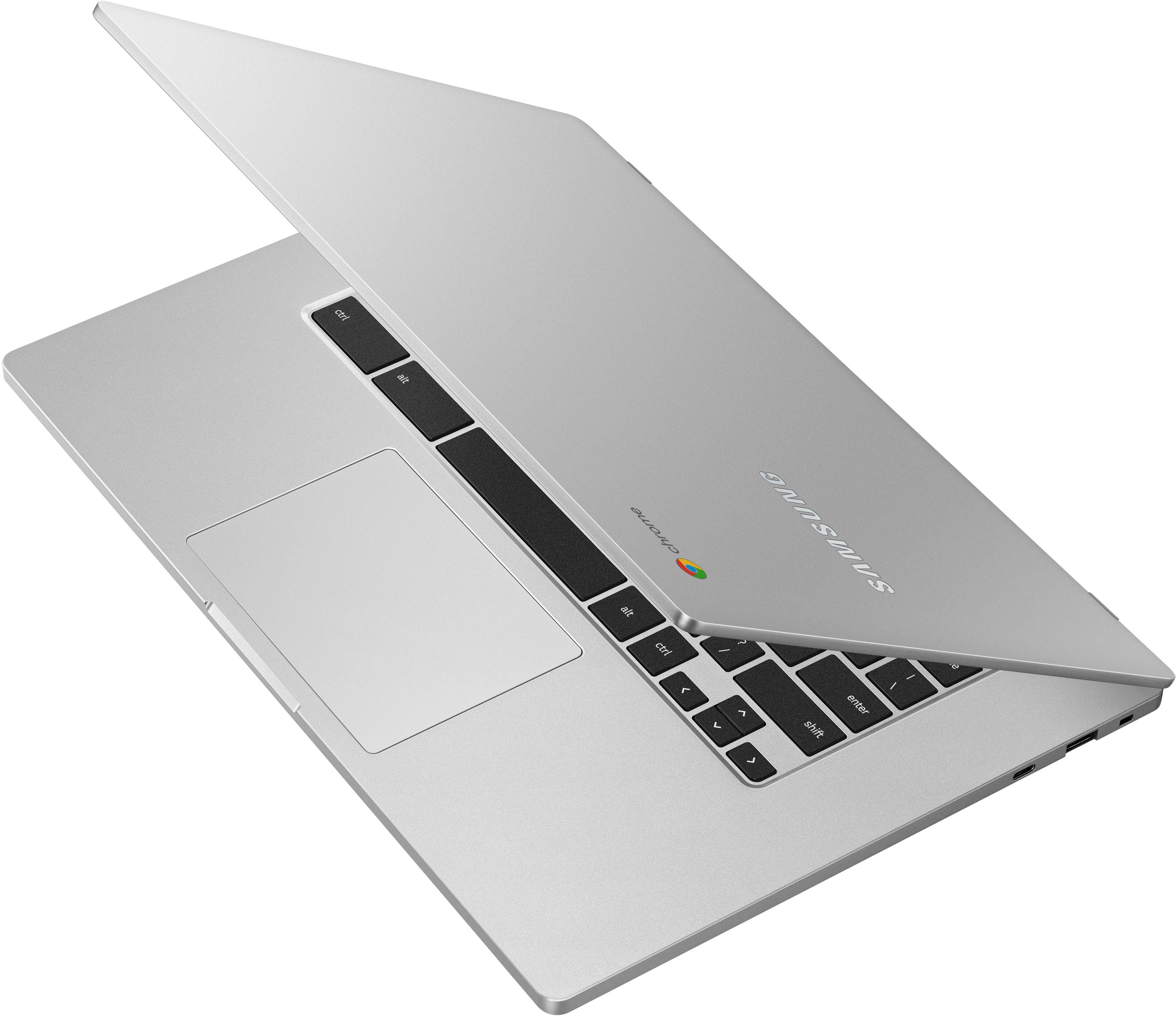 Samsung - 15.6" Chromebook - Intel Celeron - 4GB Memory - 64GB eMMC Flash Memory - Platinum Titan