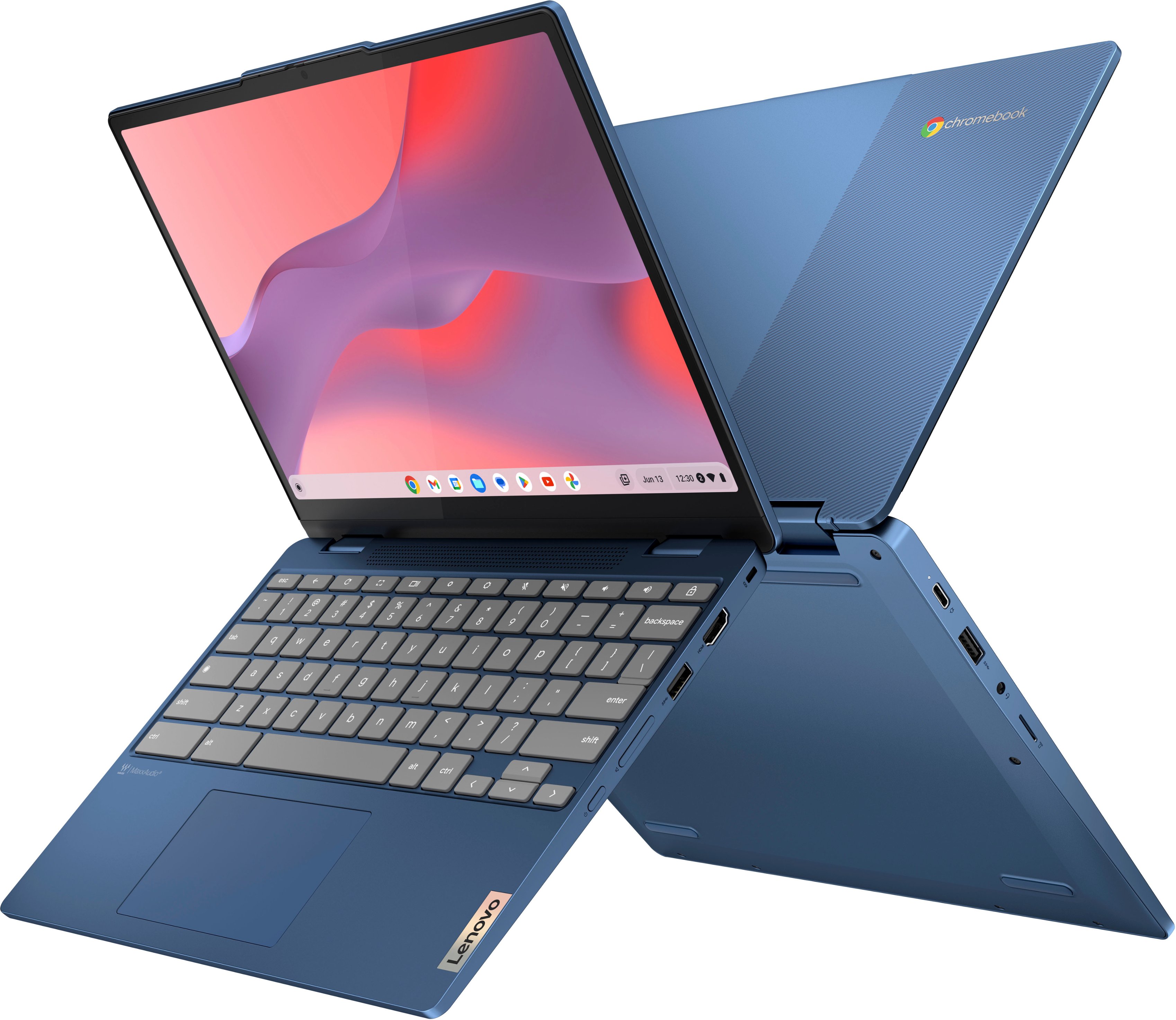 Lenovo - Flex 3i 12.2" WUXGA Touch-Screen Chromebook Laptop - Intel N100 with 4GB Memory - 64GB eMMC - Abyss Blue