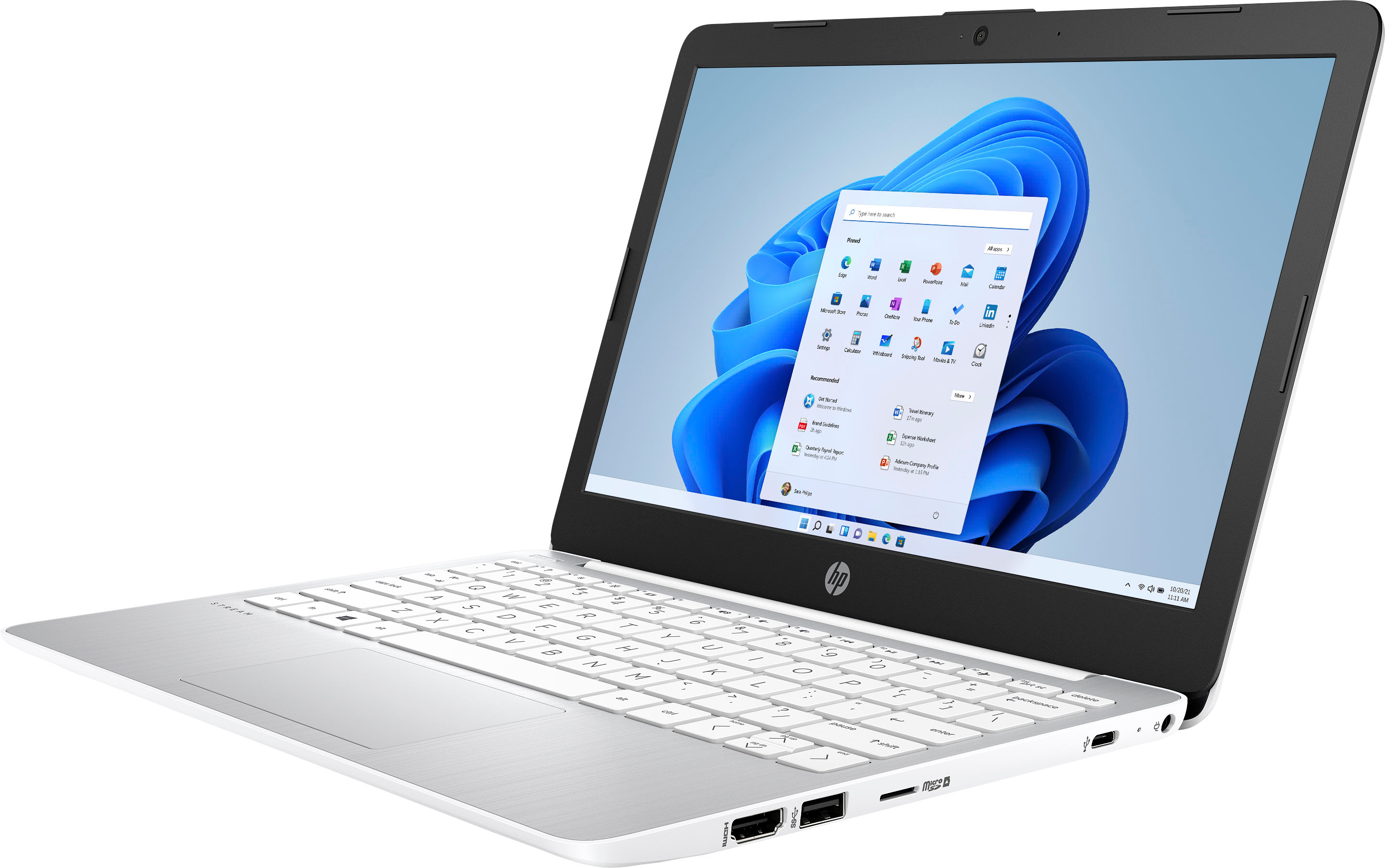 HP - Stream 11.6" Laptop - Intel Celeron - 4GB Memory - 64GB eMMC - Diamond White