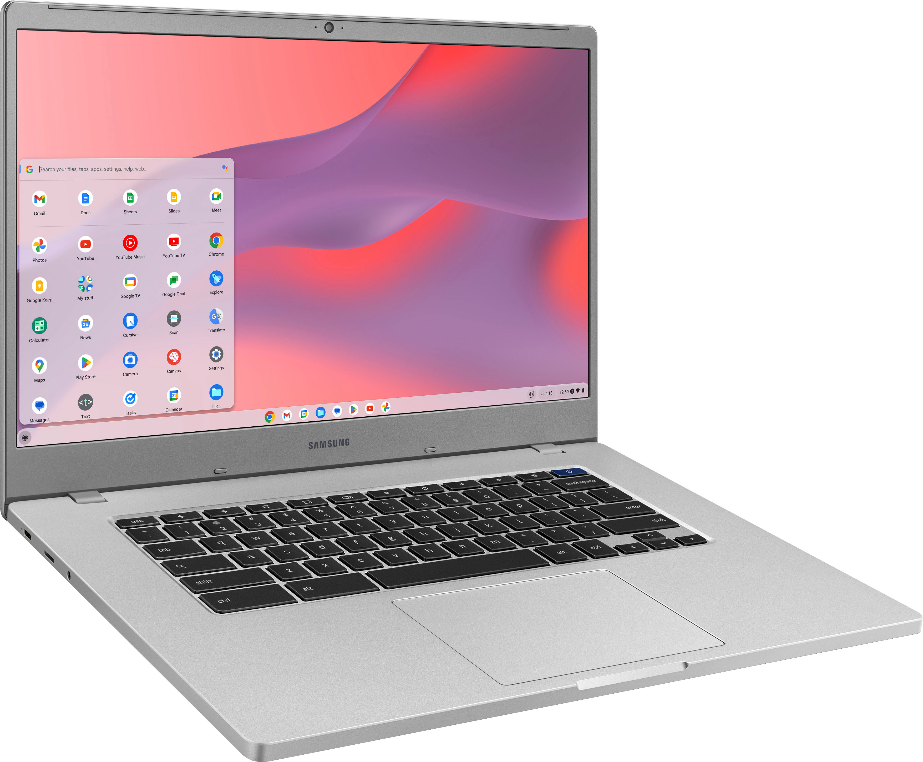 Samsung - 15.6" Chromebook - Intel Celeron - 4GB Memory - 128GB eMMC Flash Memory - Platinum Titan