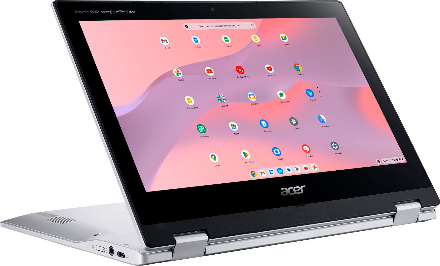 Acer - Chromebook Spin 311 – 11.6" 2-in-1 Touch Screen Laptop - MediaTek Kompanio 500 MT8183C – 4GB LPDDR4X – 64GB eMMC - Pure Silver