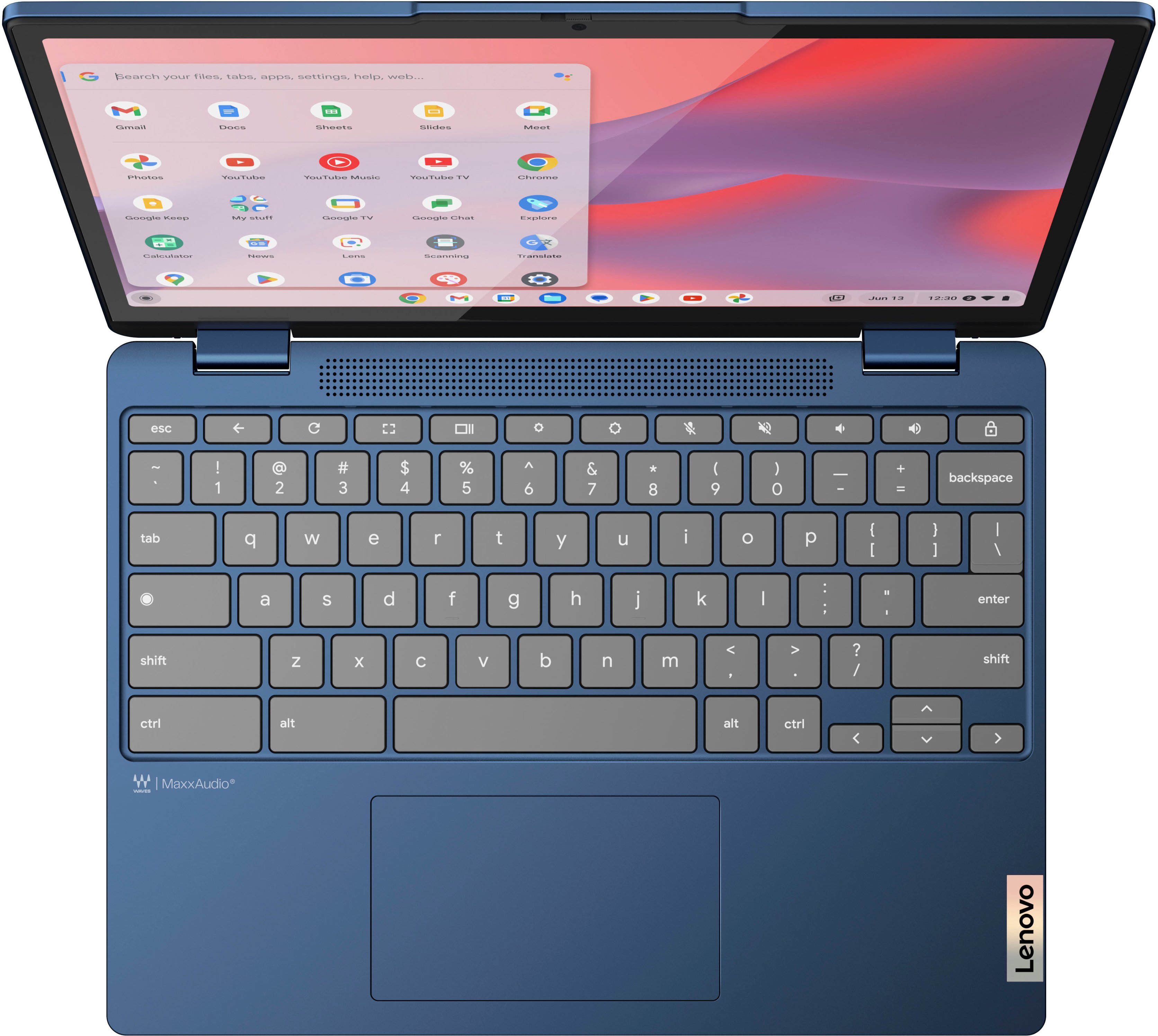 Lenovo - Flex 3i 12.2" WUXGA Touch-Screen Chromebook Laptop - Intel N100 with 4GB Memory - 64GB eMMC - Abyss Blue