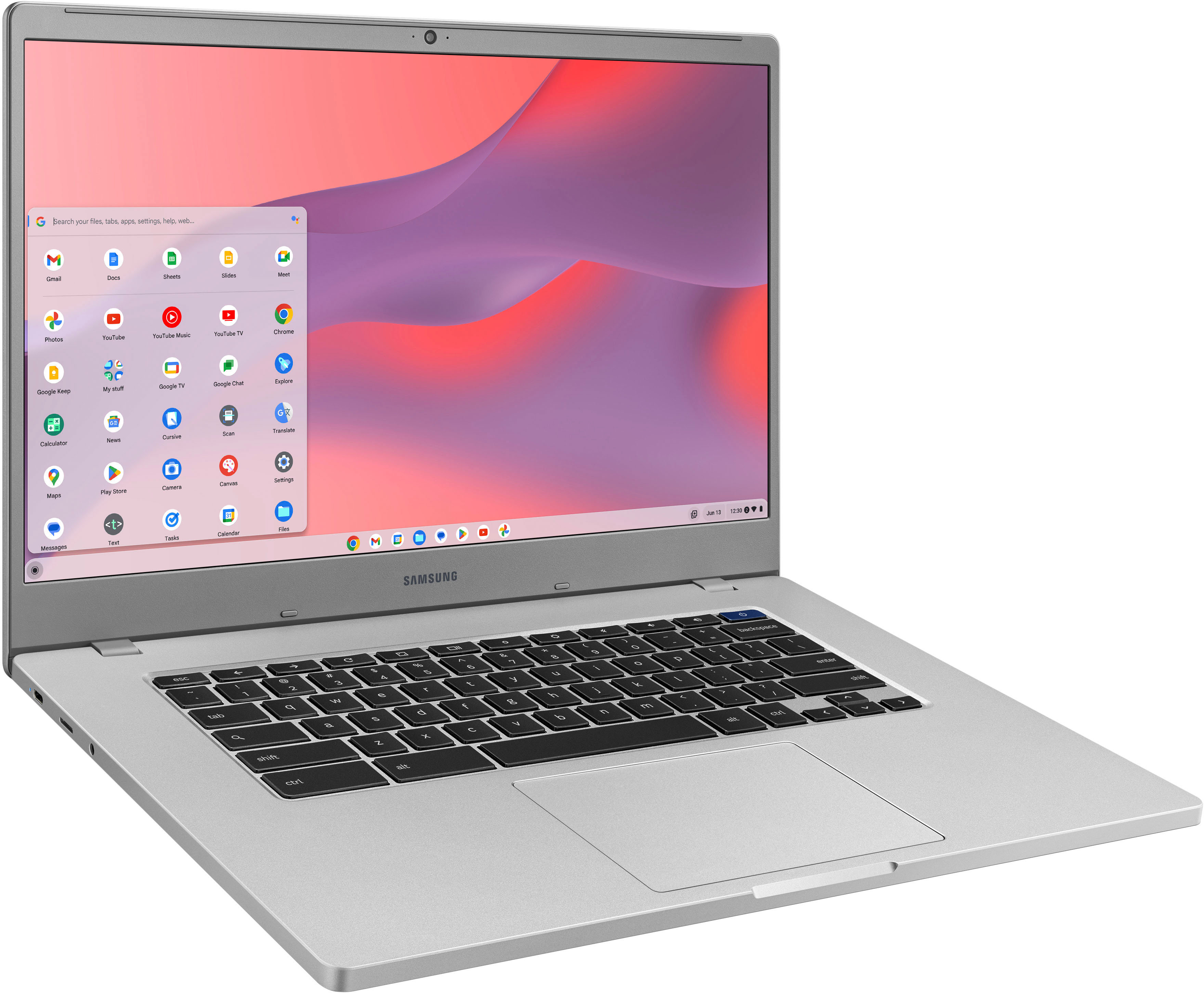 Samsung - 15.6" Chromebook - Intel Celeron - 4GB Memory - 64GB eMMC Flash Memory - Platinum Titan
