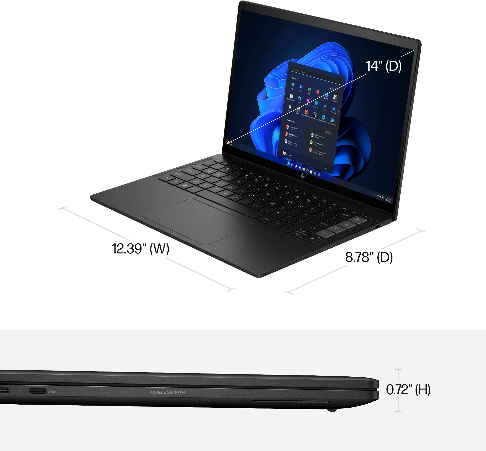 HP - Dragonfly Pro 14" Wide Ultra XGA Touch-Screen Laptop - AMD Ryzen 7 - 32GB Memory - 1TB SSD - Sparkling Black