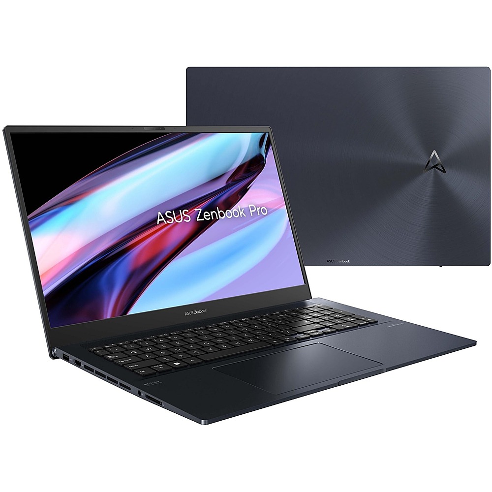 ASUS - Zenbook Pro 17 UM6702 17.3" Touch-Screen Laptop - AMD Ryzen 7 - Memory - NVIDIA GeForce RTX 3050 - 512 GB SSD - Tech Black
