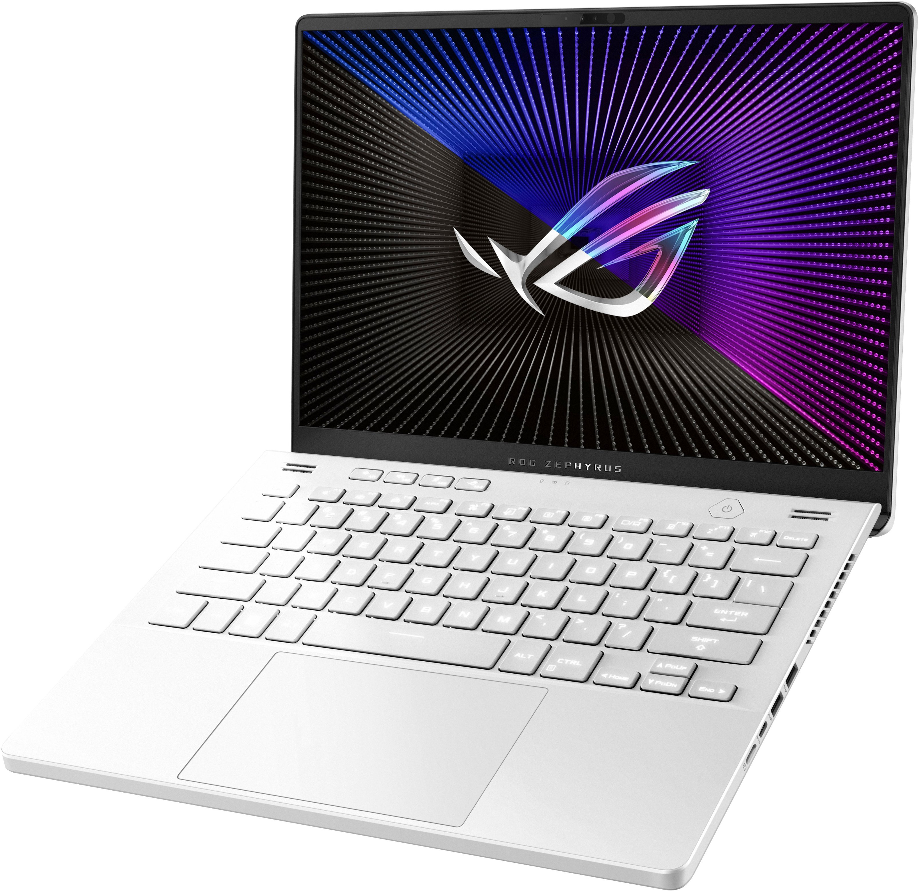 ASUS - ROG 14” 165Hz Gaming Laptop QHD-AMD Ryzen 7 7735HS with 16GB DDR5 Memory – NVIDIA RTX 4050 6G GDDR6 – 512GB PCIe 4.0 SSD - Moonlight White