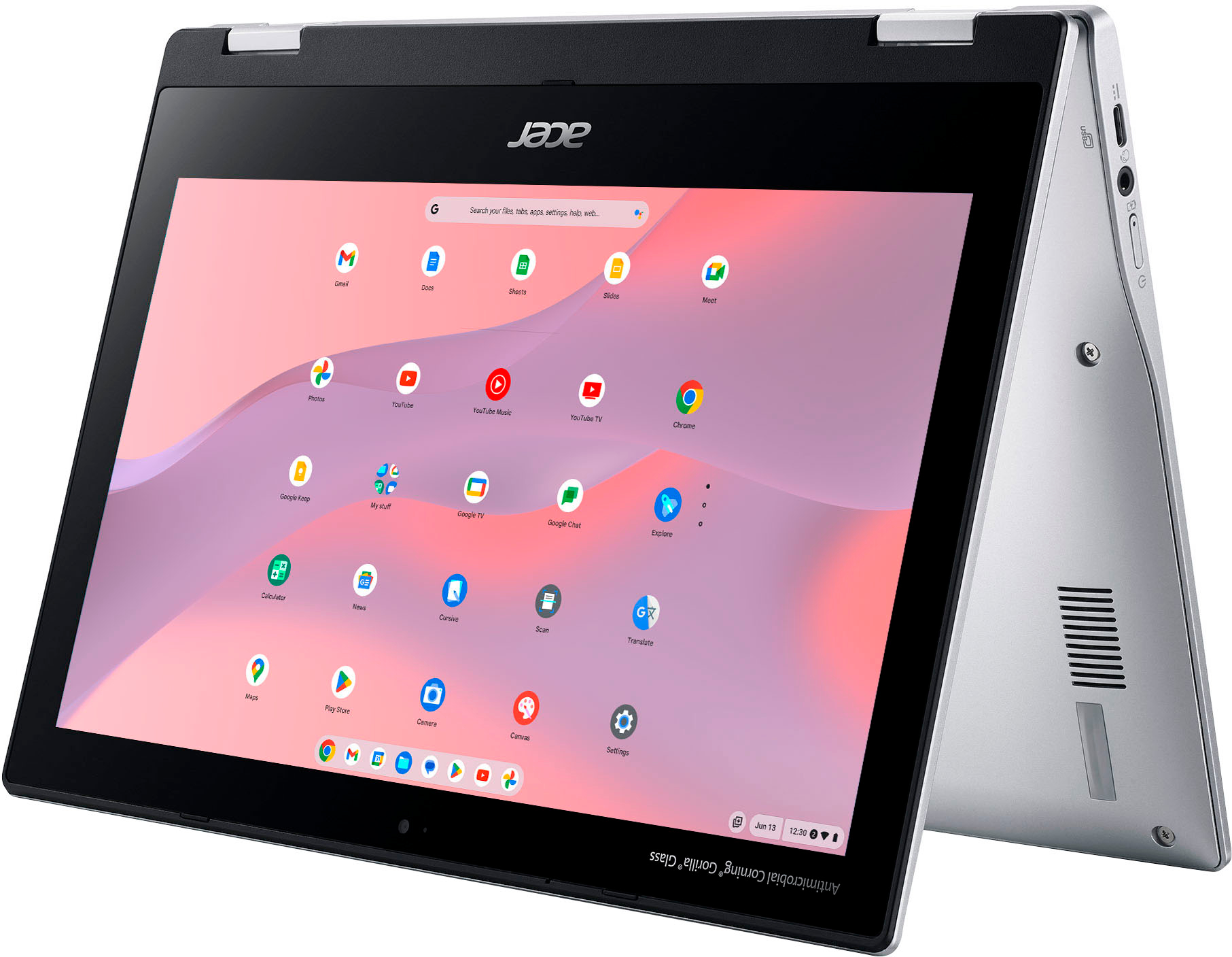 Acer - Chromebook Spin 311 – 11.6" 2-in-1 Touch Screen Laptop - MediaTek Kompanio 500 MT8183C – 4GB LPDDR4X – 64GB eMMC - Pure Silver