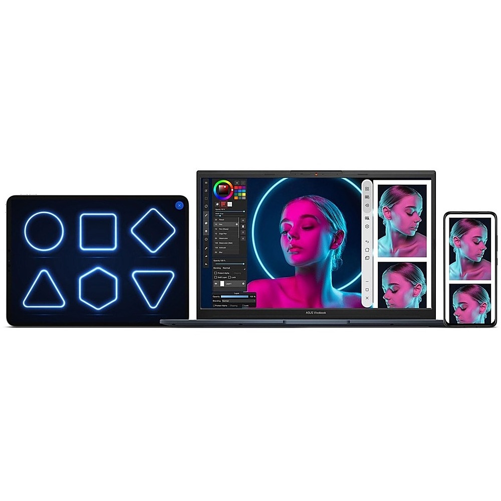 ASUS - VivoBook Pro 15 M6500 15.6" Laptop - AMD Ryzen 5 - Memory - NVIDIA GeForce GTX 1650 - 512 GB SSD - Quiet Blue