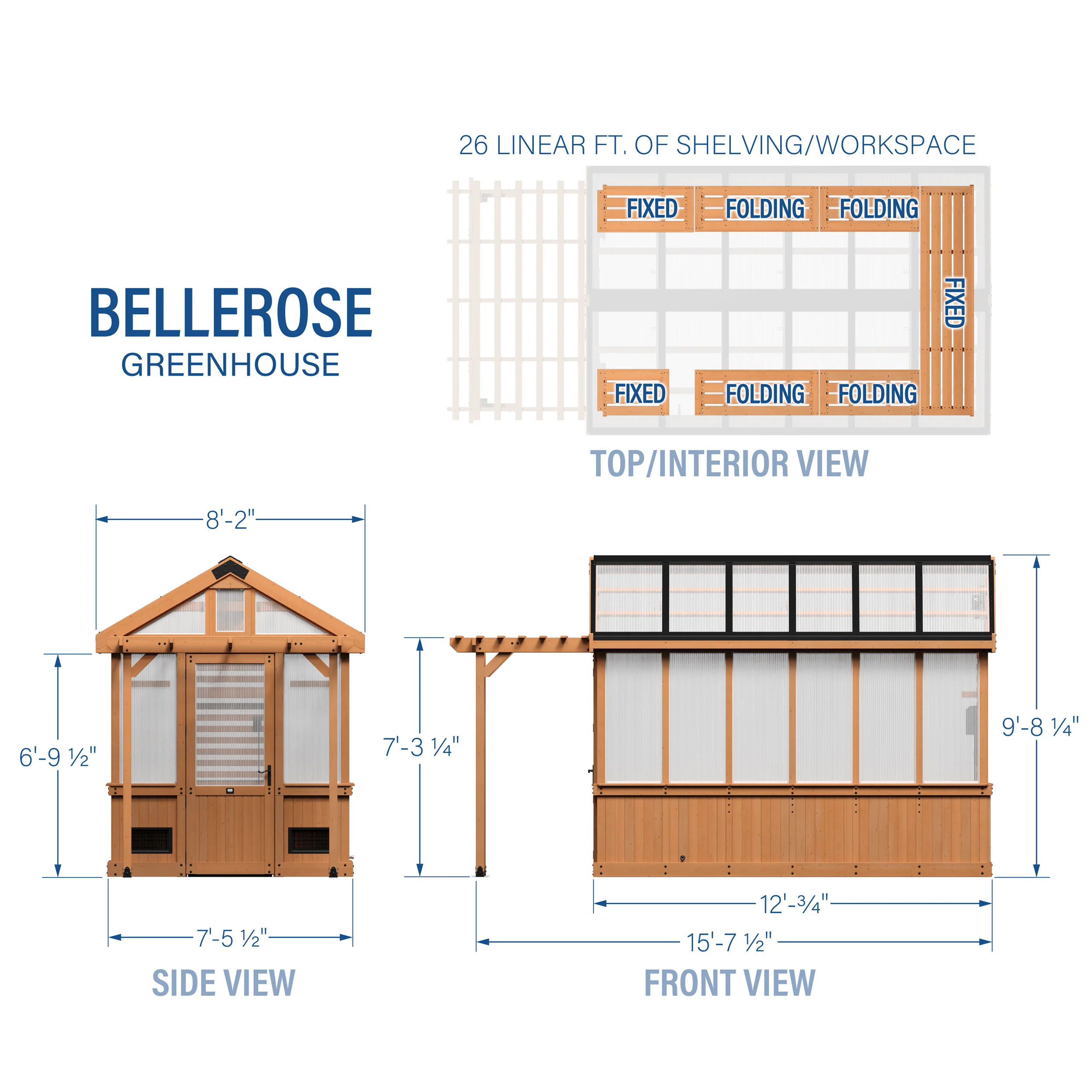 12x7 Bellerose Greenhouse