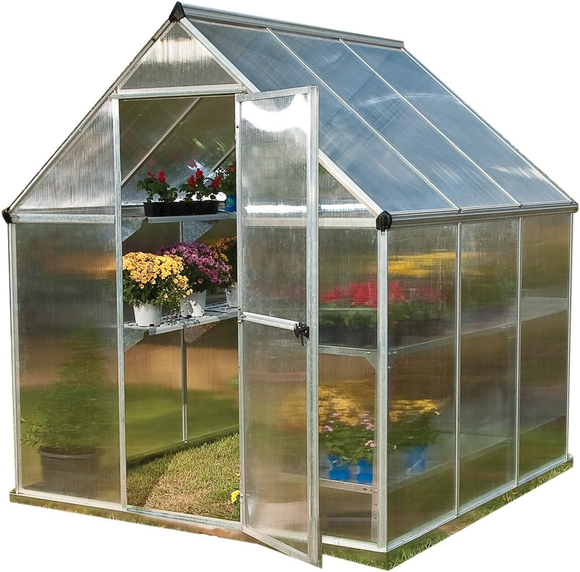 Palram - Canopia Mythos 6' x 6' Greenhouse - Silver