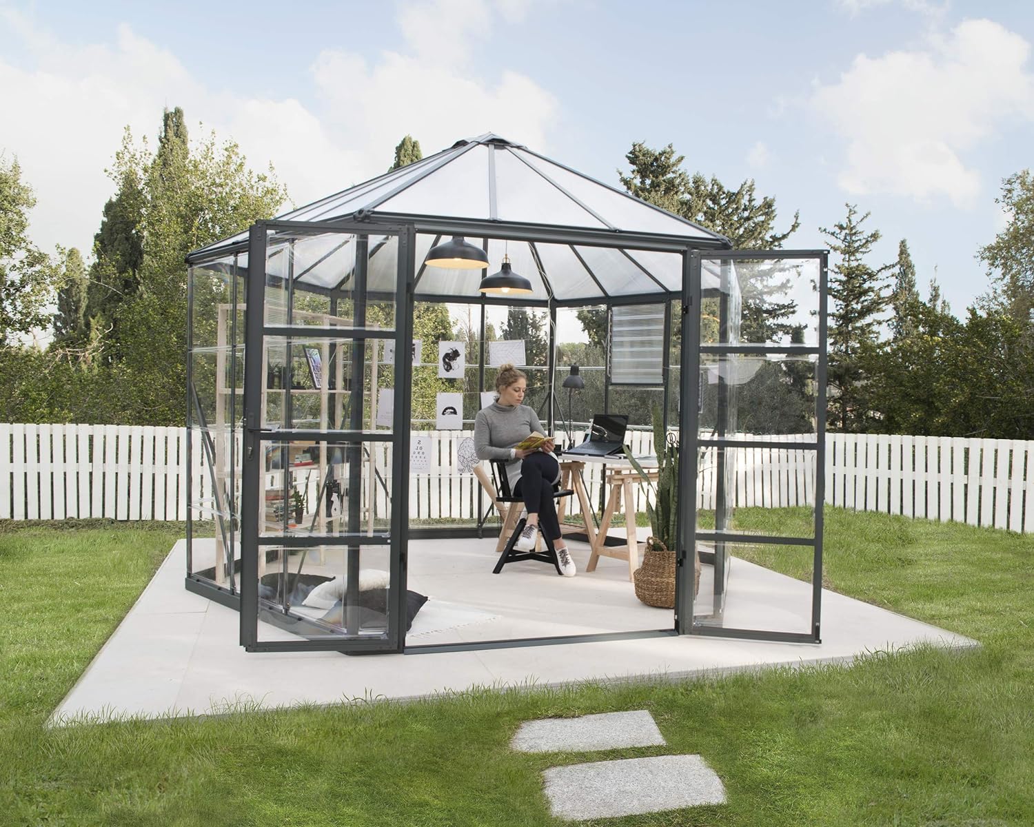 Palram - Canopia Oasis Greenhouse - 10' x 12' x 9' - Gray