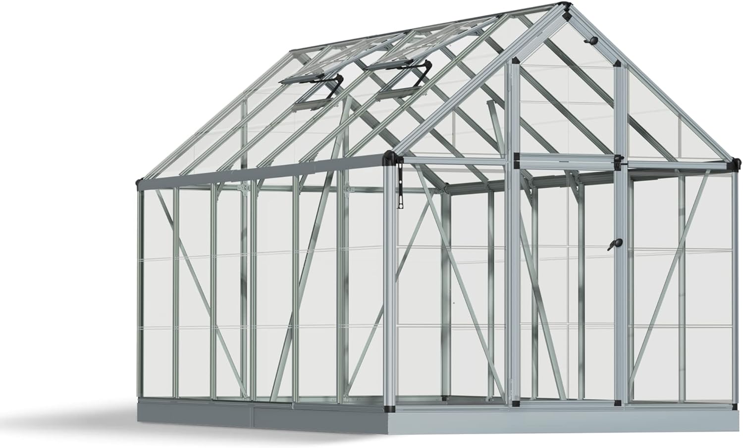 Palram - Canopia Snap & Grow 6' x 8' Greenhouse - Silver